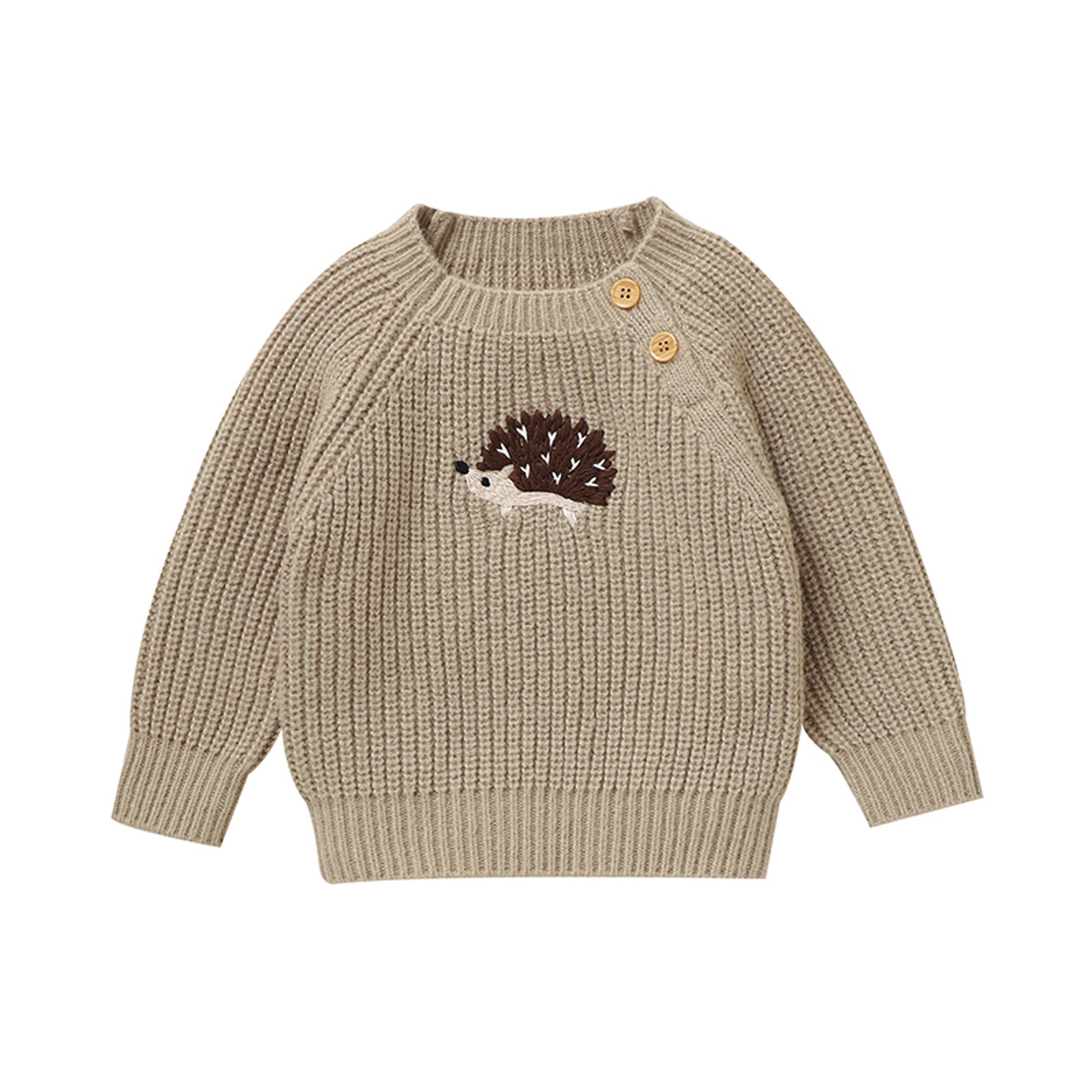 Cute Cartoon Hedgehog Knitted Baby Sweater Pullover Long Sleeve Autumn Infant Children Clothing For 8