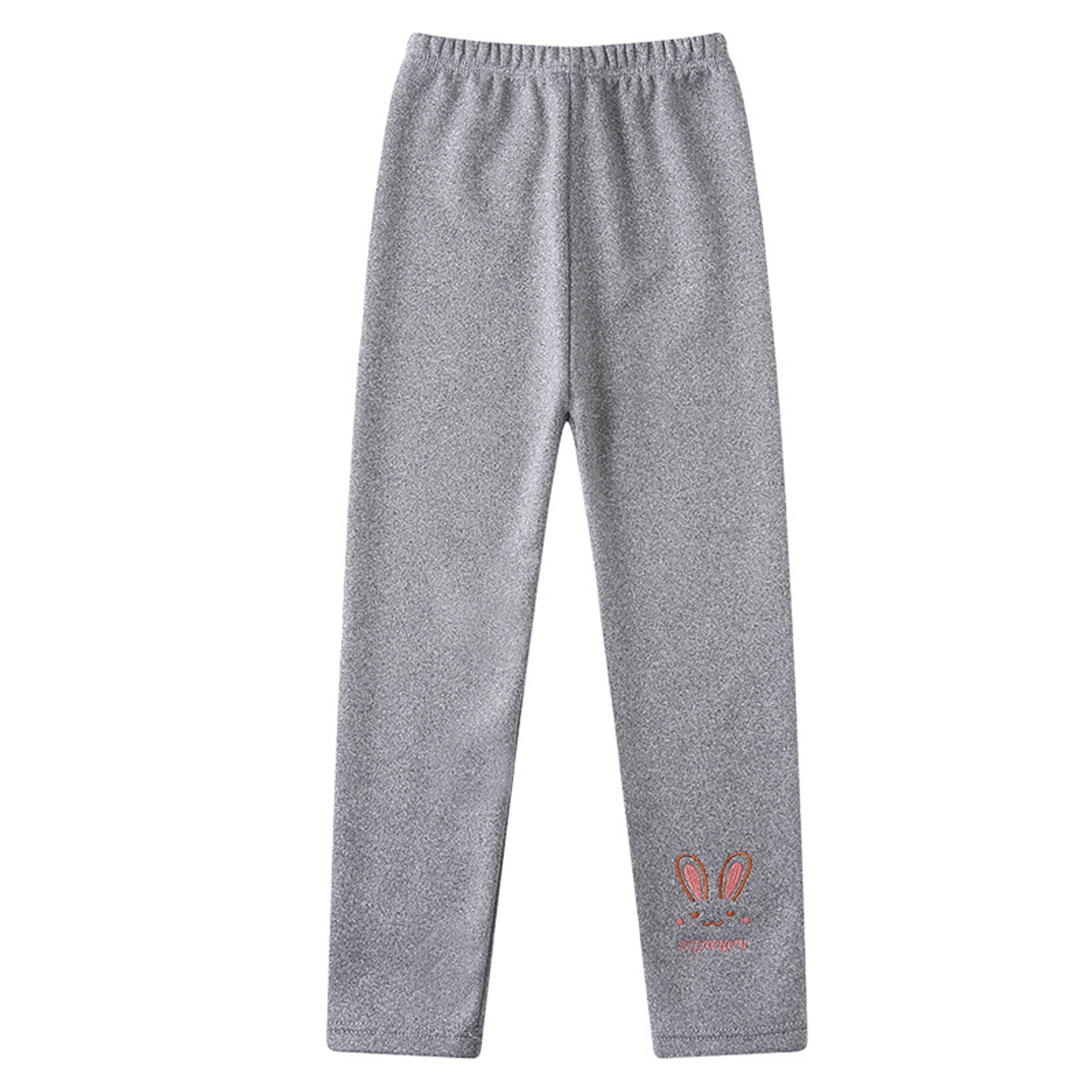 Cute Fond Rabbit Girls Leggings Autumn Winter Thick Warm Plus Soft Lined Children Kids Baby Bottom Pants – view 4