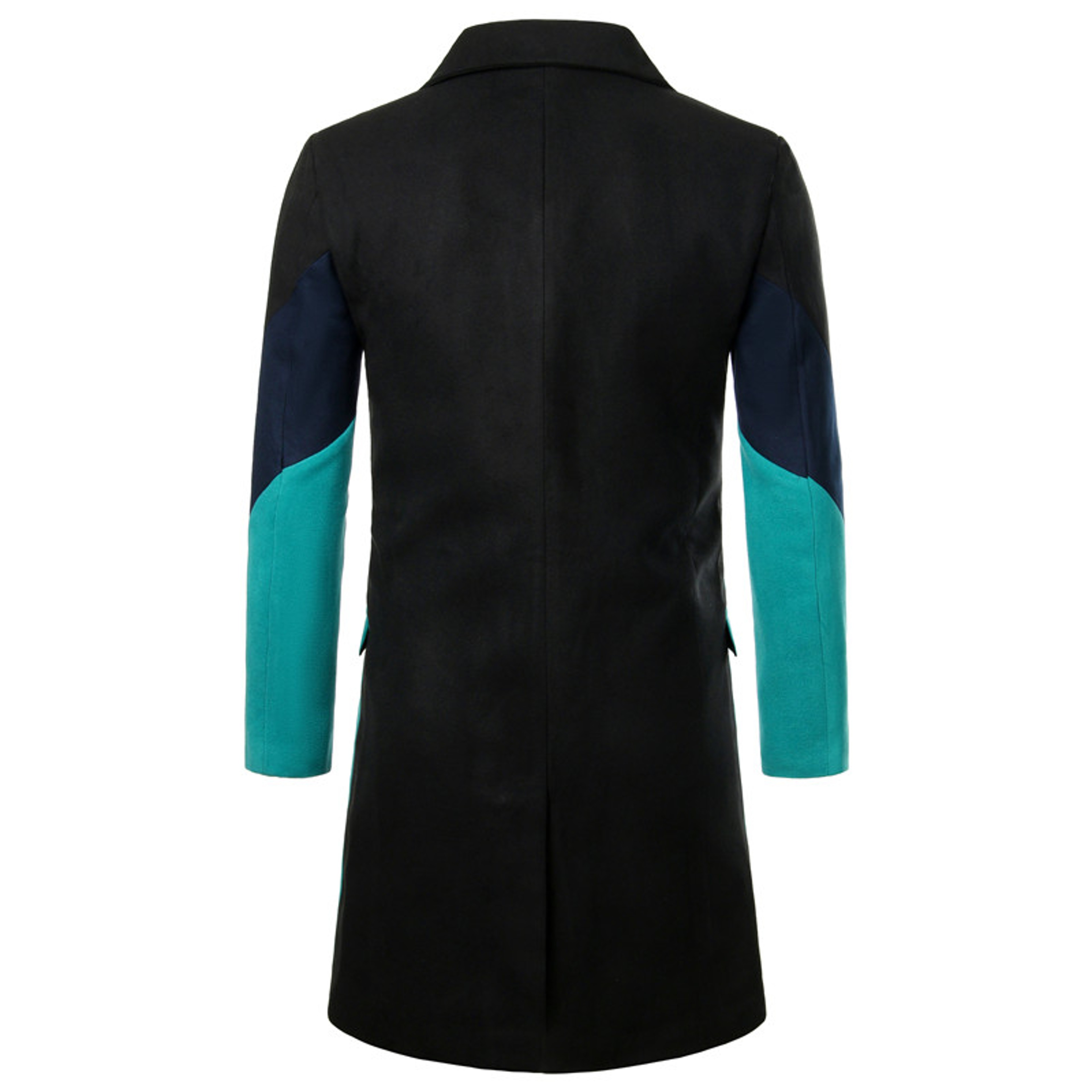 Fashion Brand Men Woolen Coat Winter Autumn Business Banquet Party Stitching Casual Trench Coat Stylish Outerwear – view 2