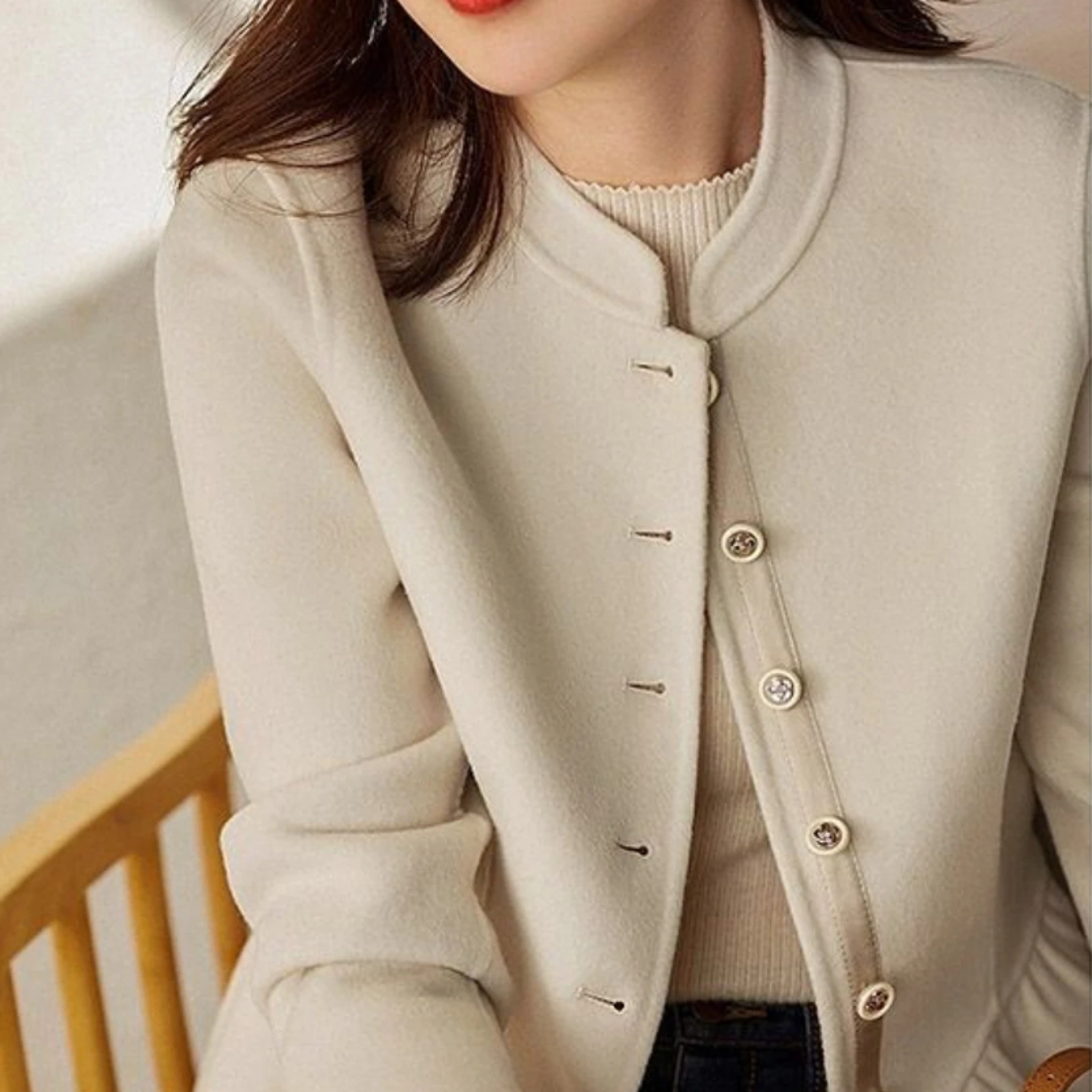 High Quality Women Wool Blends Coat Long Sleeve Ladies Jackets Slim Fit New In Half Short Medium Hot Luxury Elegant – view 6