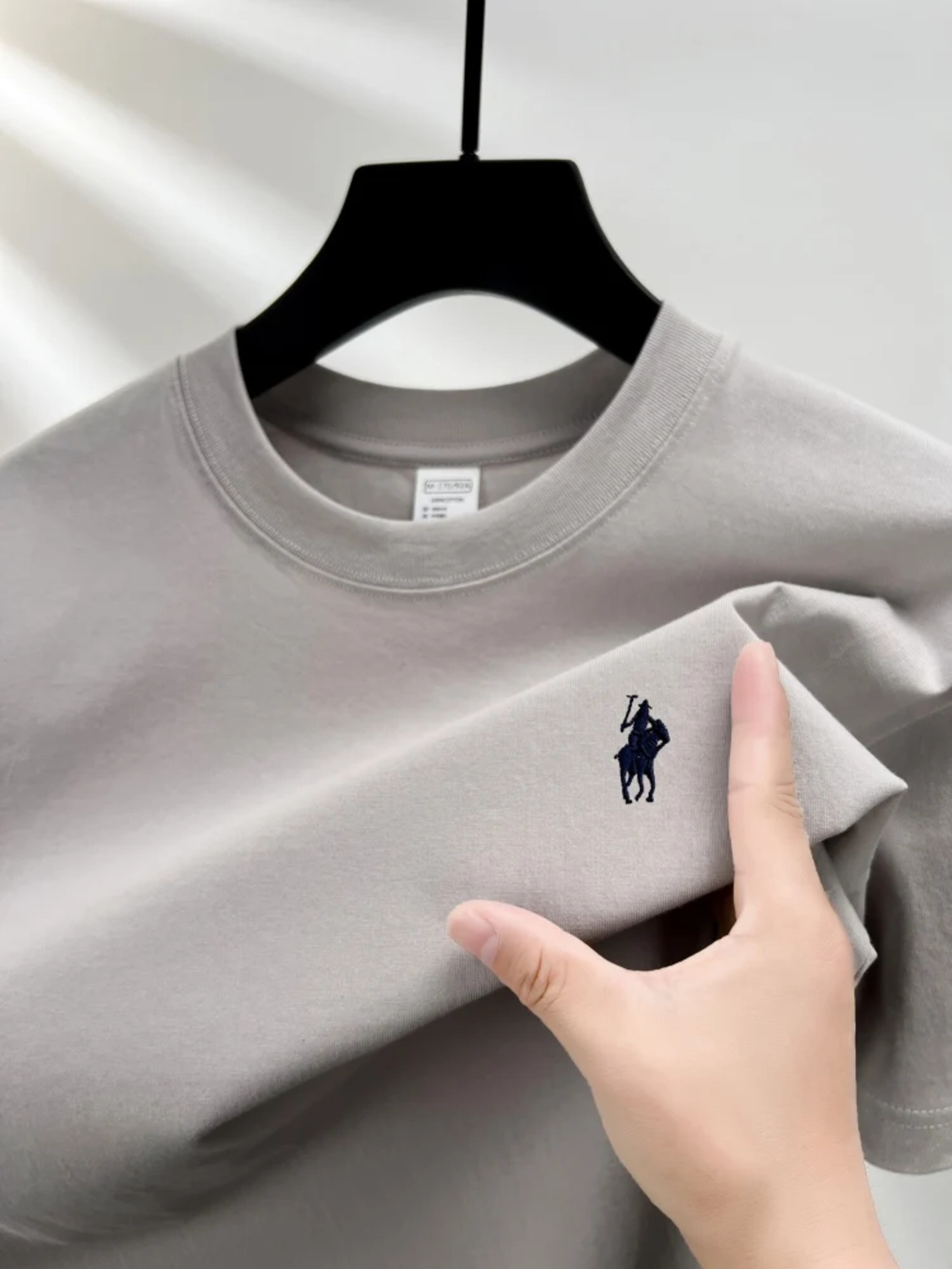 Premium Mens Pure Cotton TShirt Luxury Summer Crewneck Top With Exquisite Pony Embroidery 3