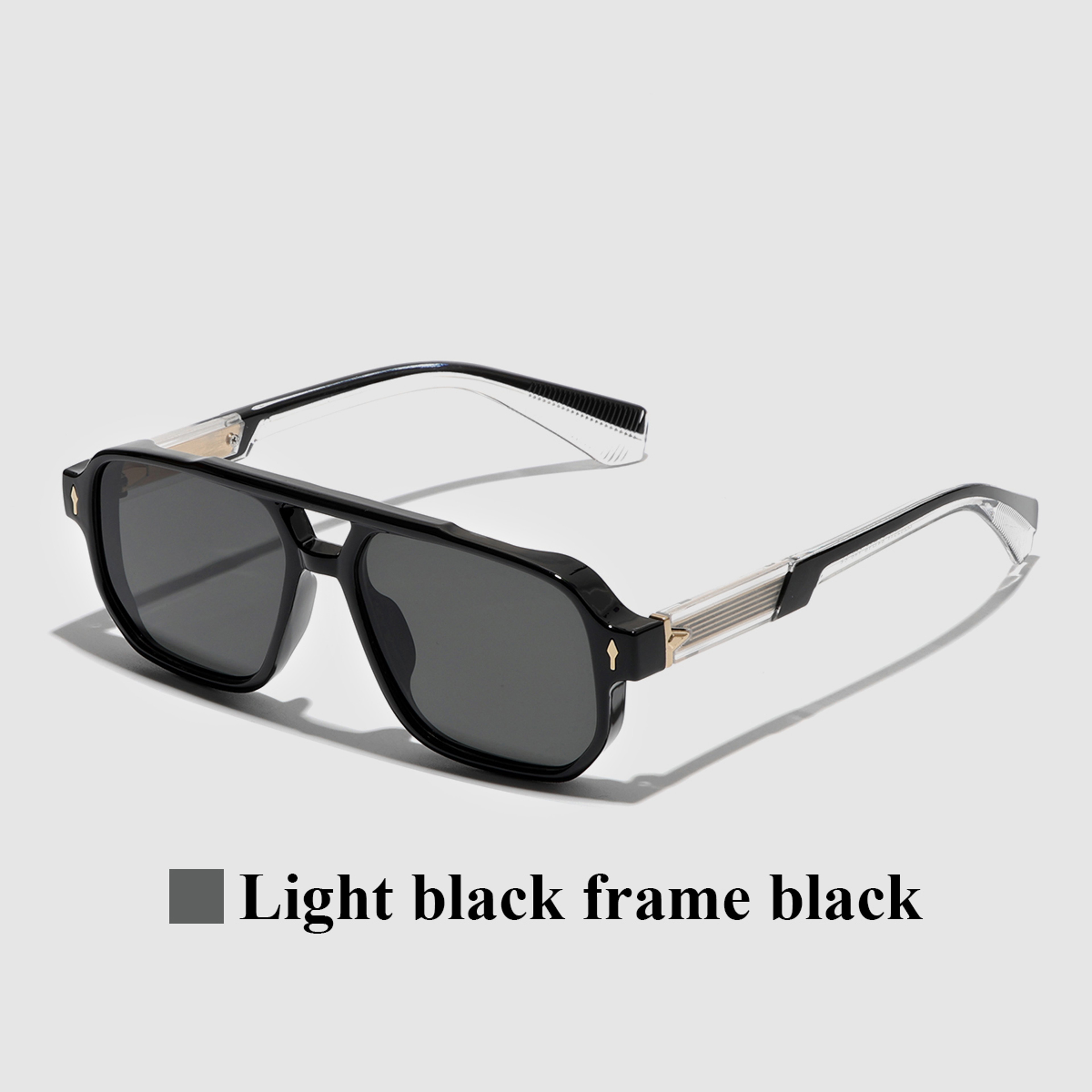 Retro Transparent Frame Sunglasses Luxury Designer Square Shades For Men And Women 5