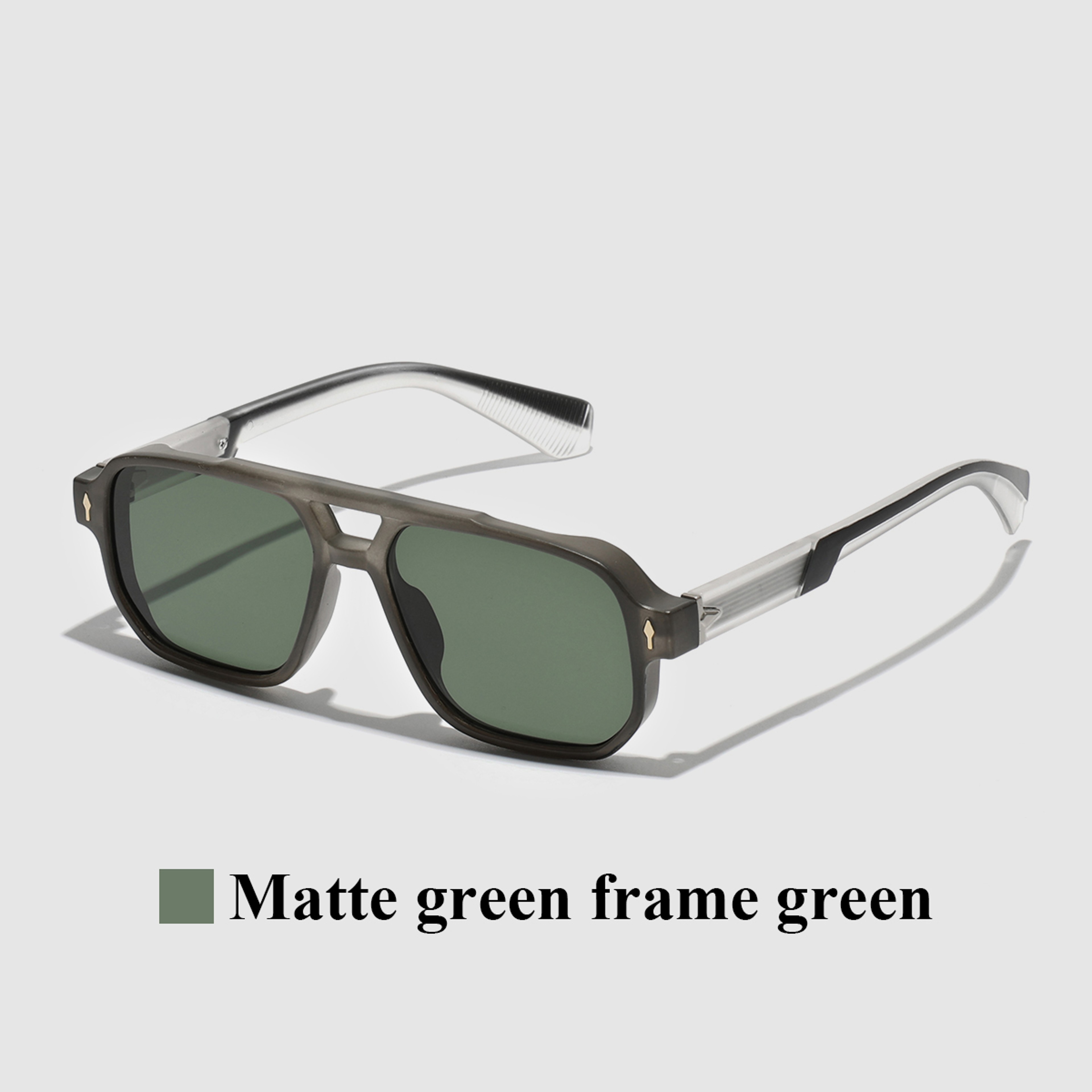 Retro Transparent Frame Sunglasses Luxury Designer Square Shades For Men And Women 7