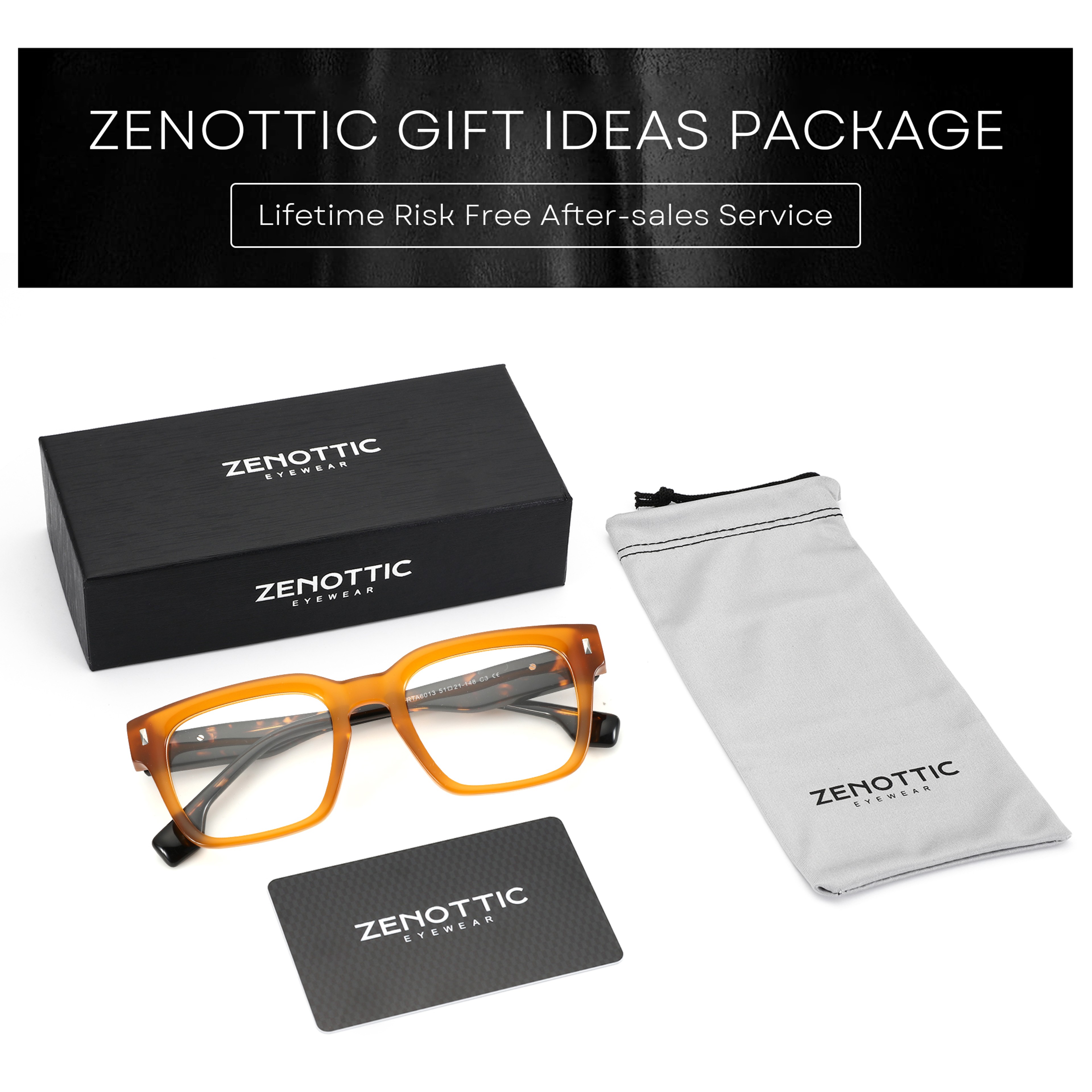 Men Square Acetate Eyeglasses Handmade Premium Optical Frames Style – view 6