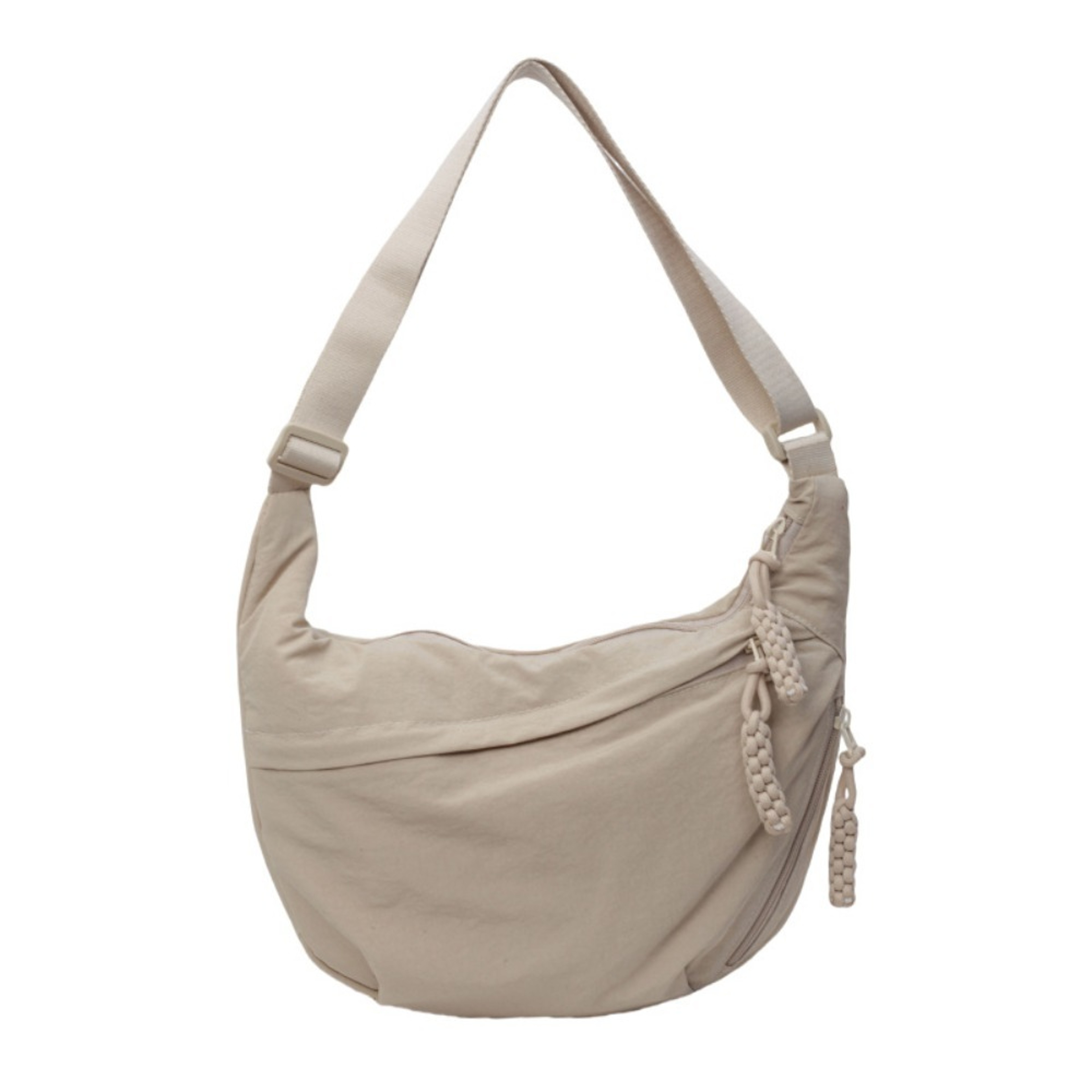 Korean Style Canvas Crossbody Bag Minimalist Large Capacity Hobo Dumpling Bag 6