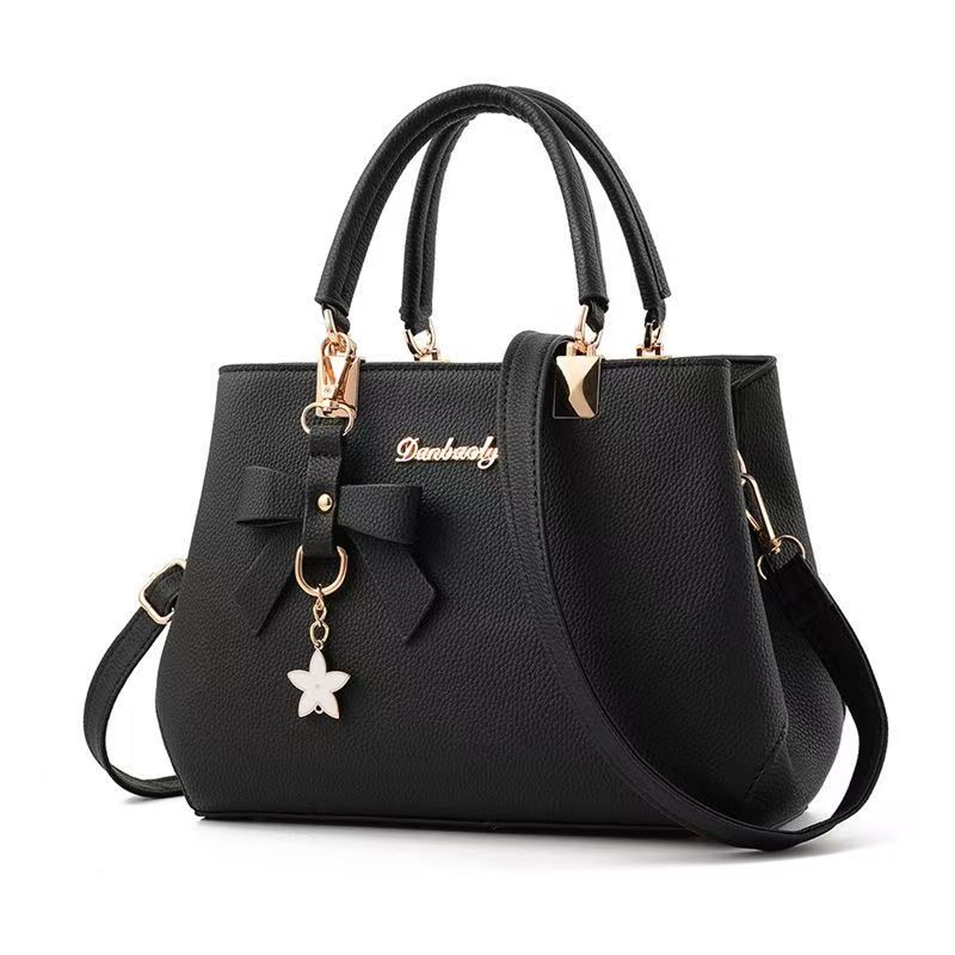 Chic Bow Shoulder Bag Elegant Large Capacity Women Messenger Tote 3