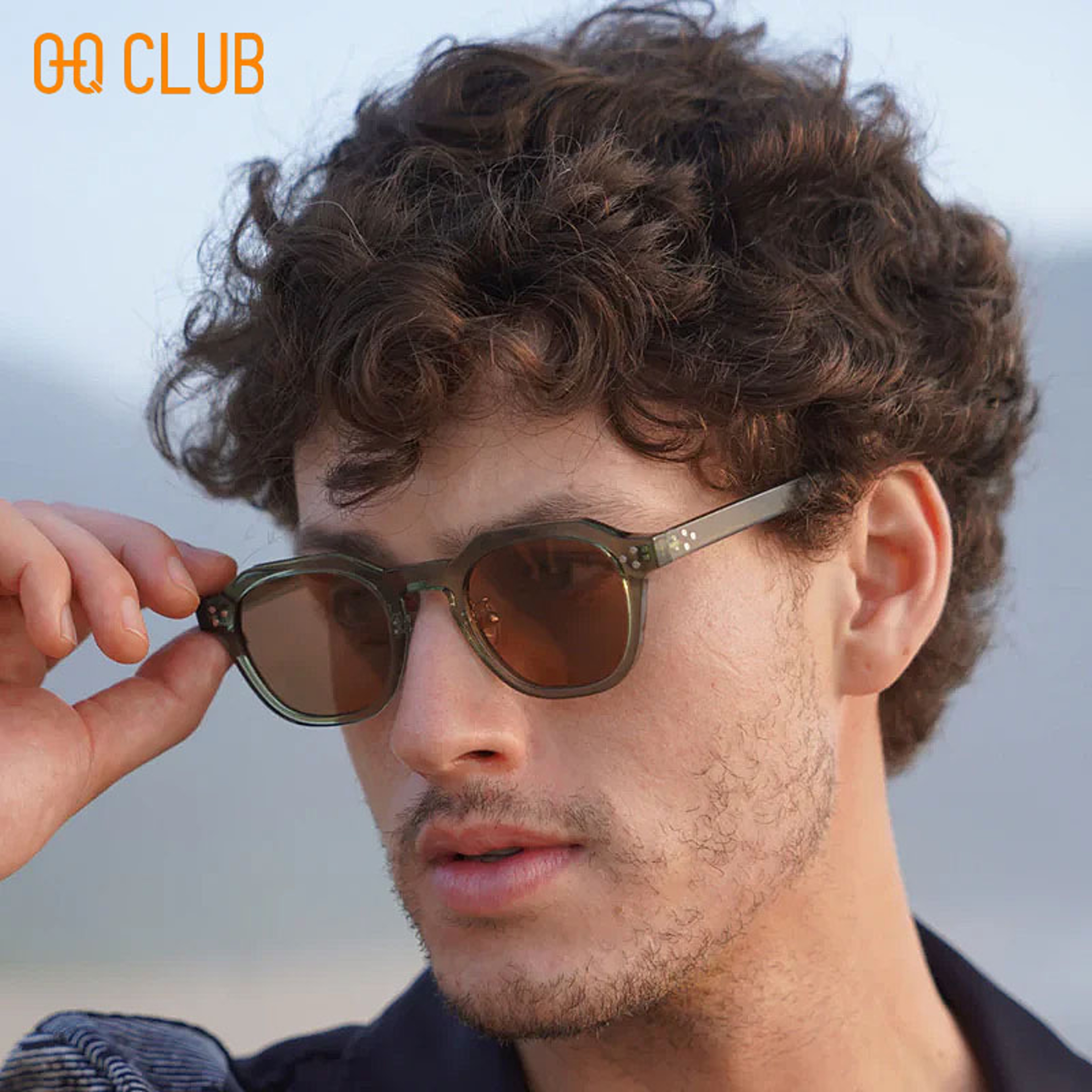 CLUB Retro Korean Style Sunglasses Polarized Square Eyewear – view 2