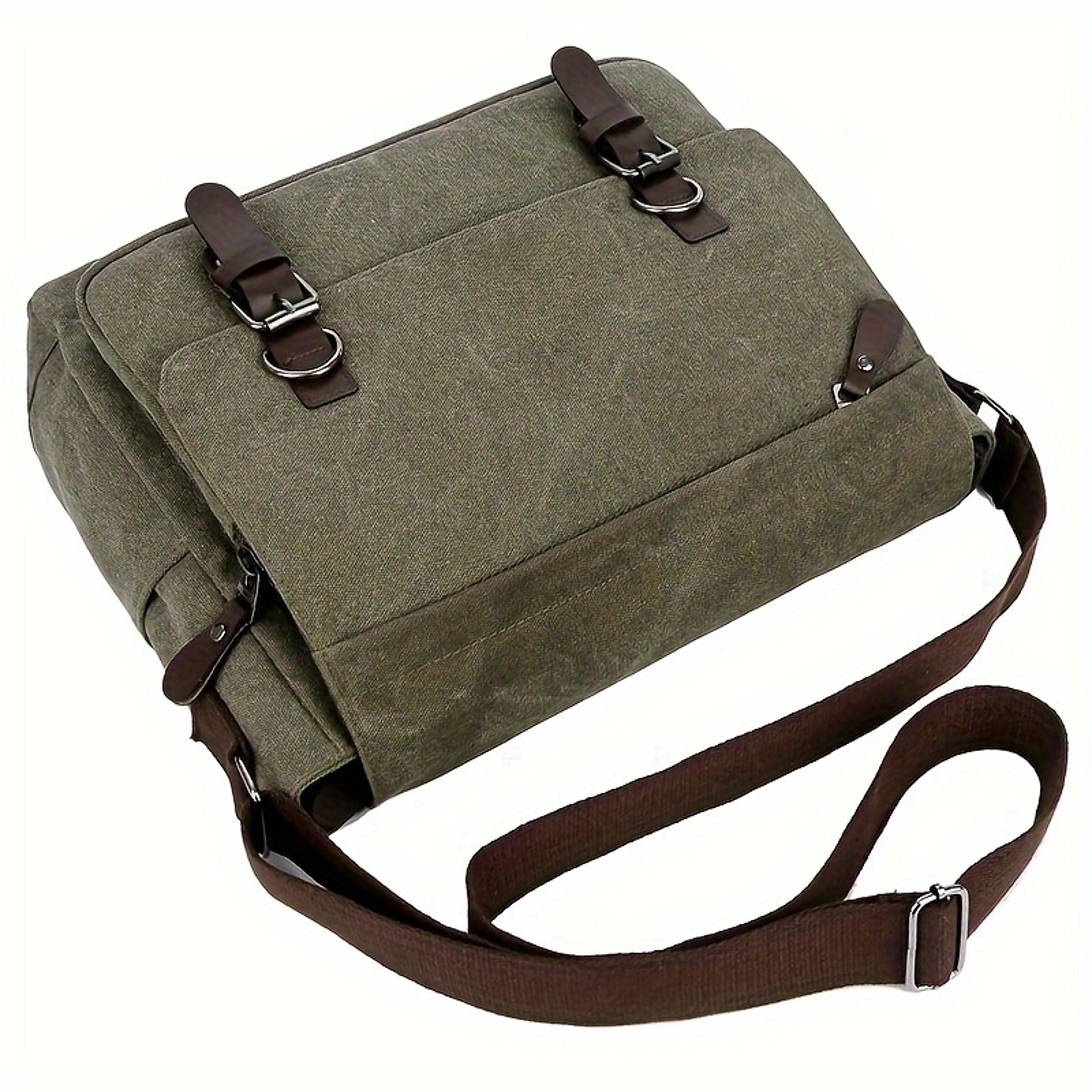 Retro Canvas Messenger Bag for Men - Large Casual Crossbody Sling Pack – view 3