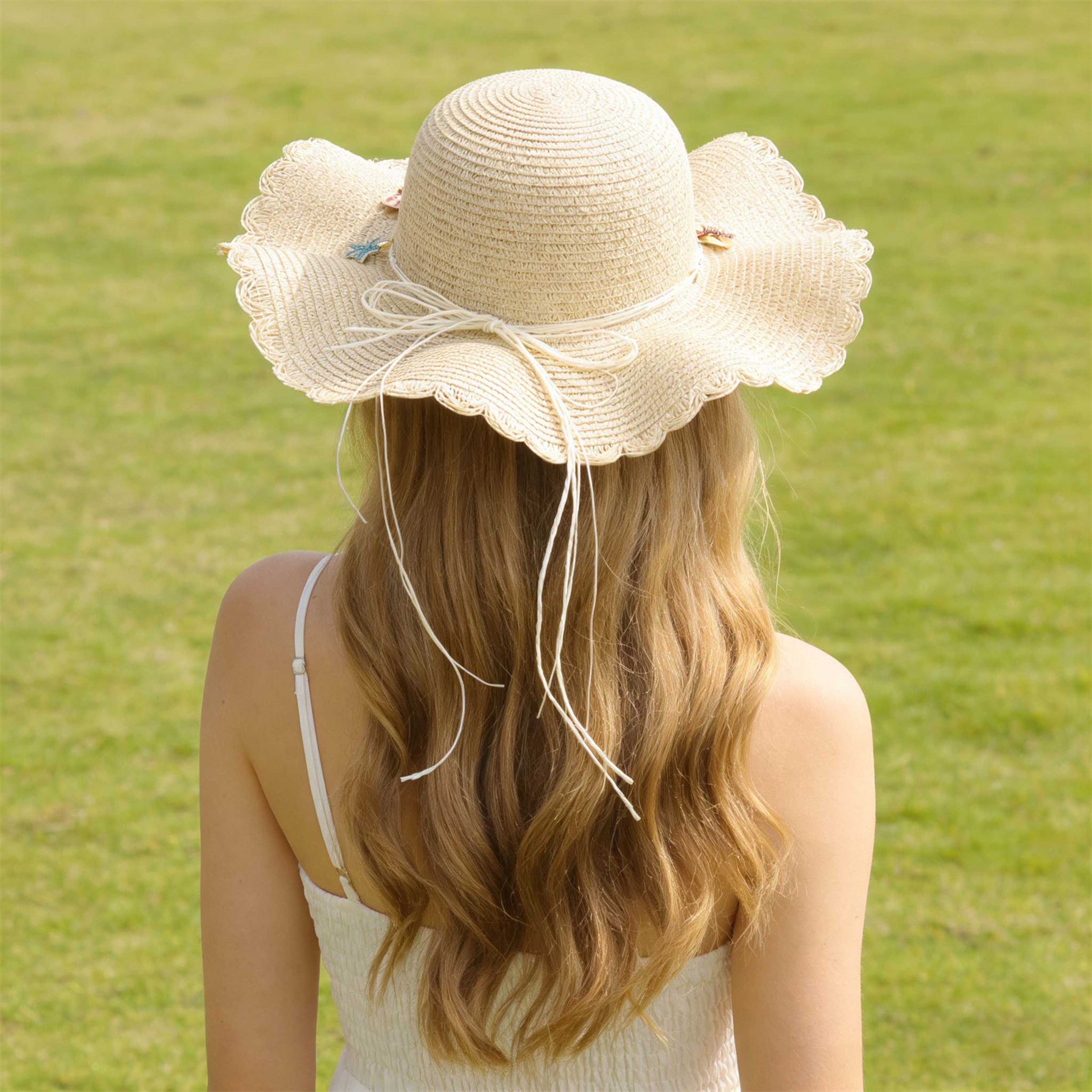 Elegant Women's Straw Sun Hat Wide Brim Packable Summer Beach Cap with Bow – view 3