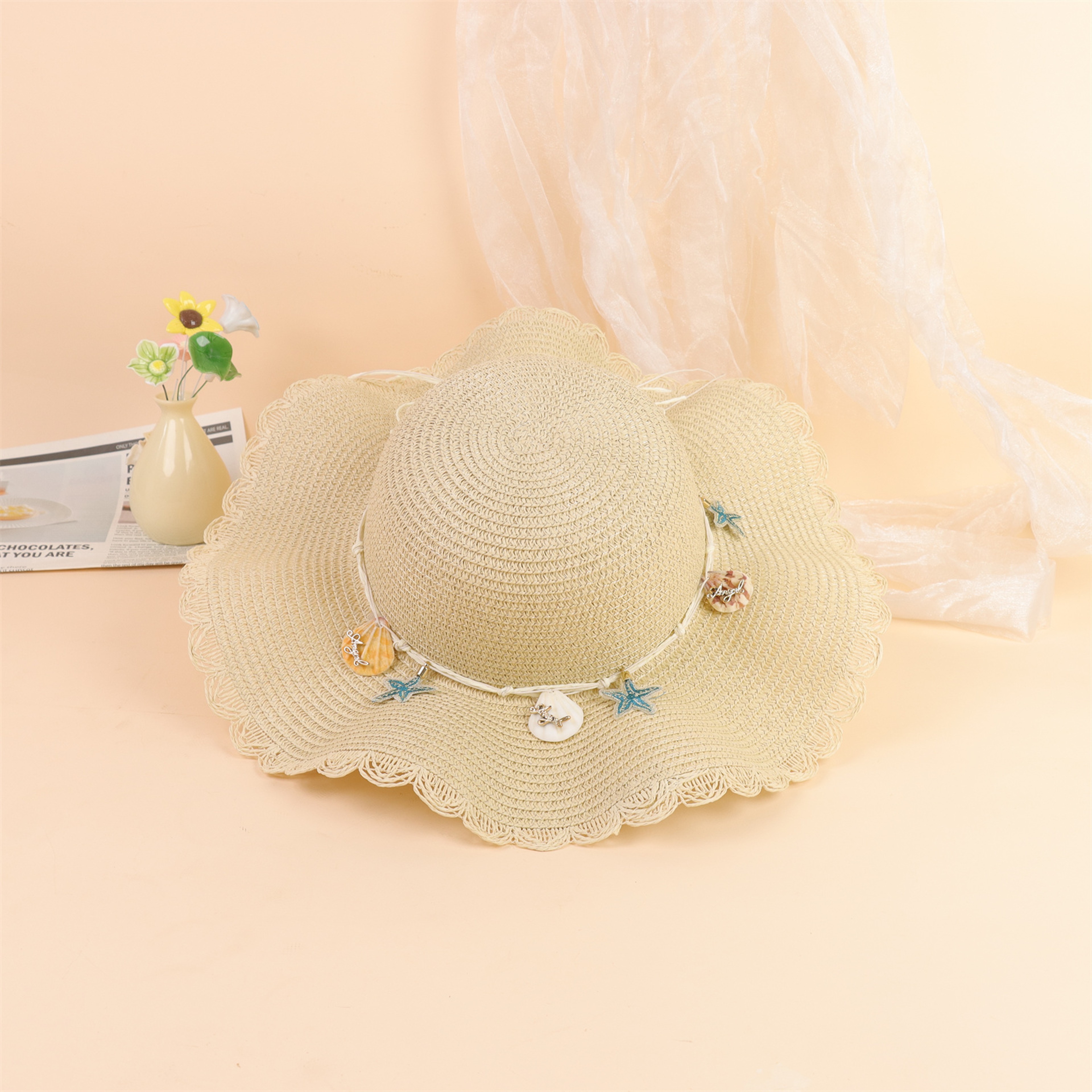 Elegant Women's Straw Sun Hat Wide Brim Packable Summer Beach Cap with Bow – view 7