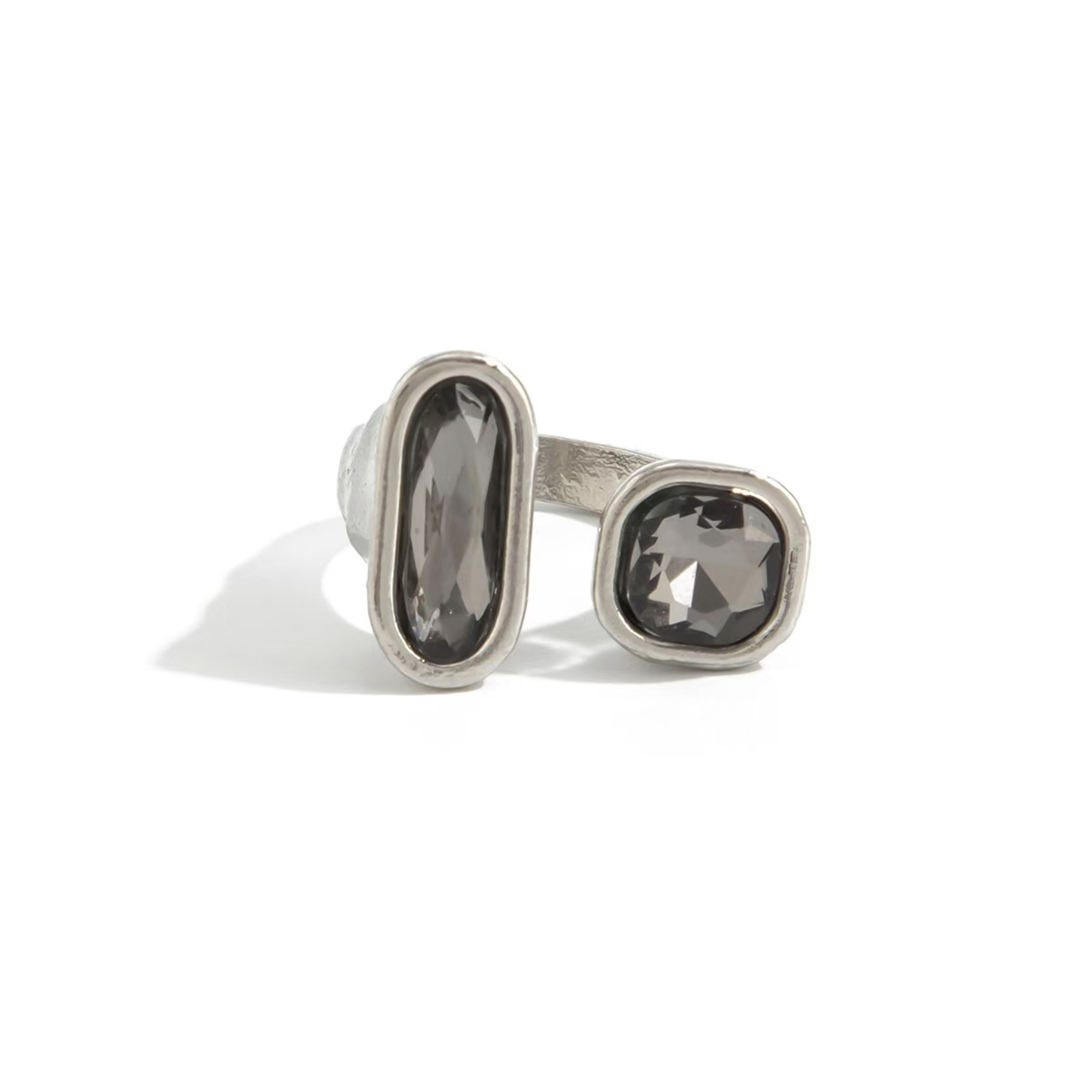 Minimalist Geometric Adjustable Open Ring Chic Acrylic Rhinestone Statement Jewelry for Women – view 6