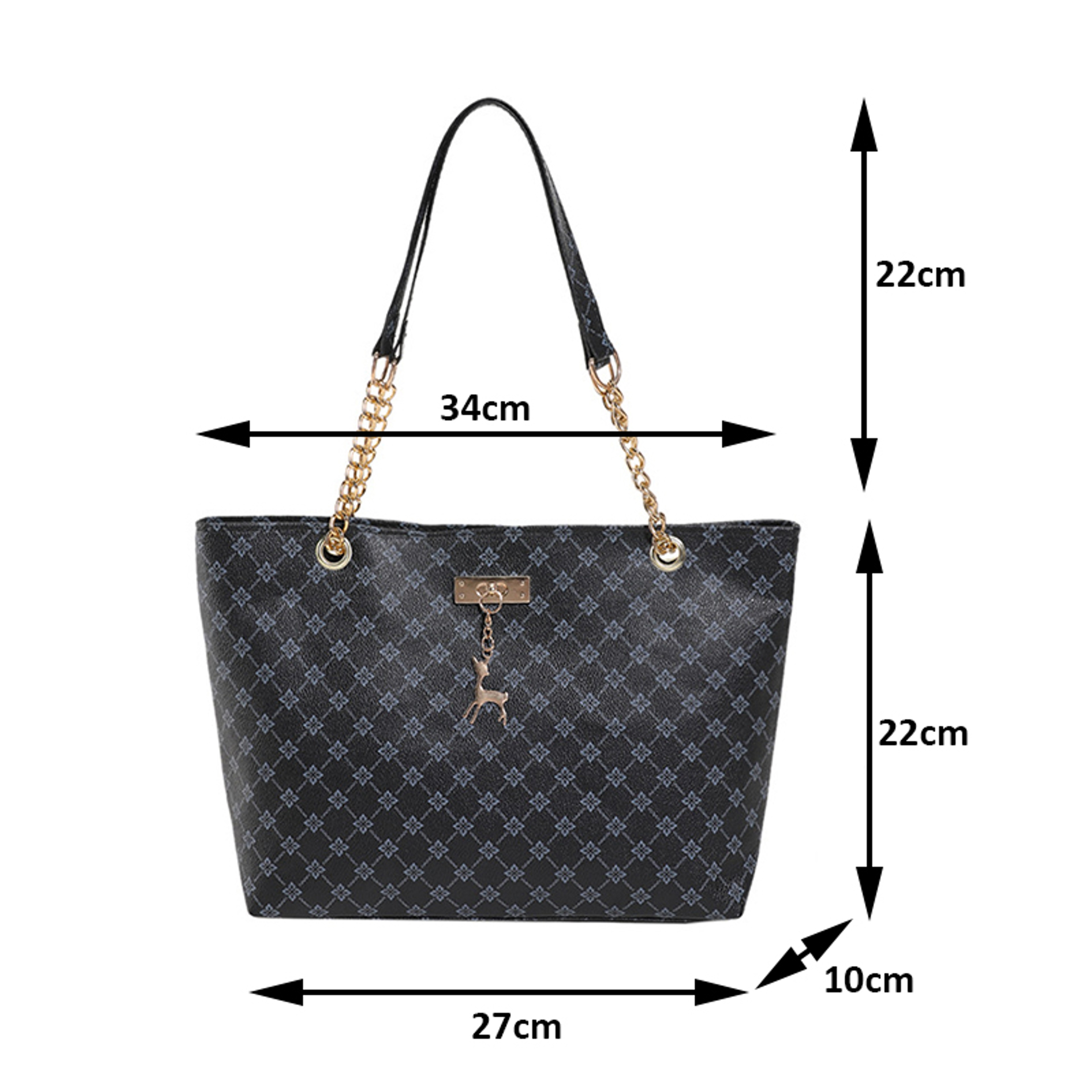 Presbyopia Large Capacity Tote Bag with Designer Style Shoulder Straps – view 6