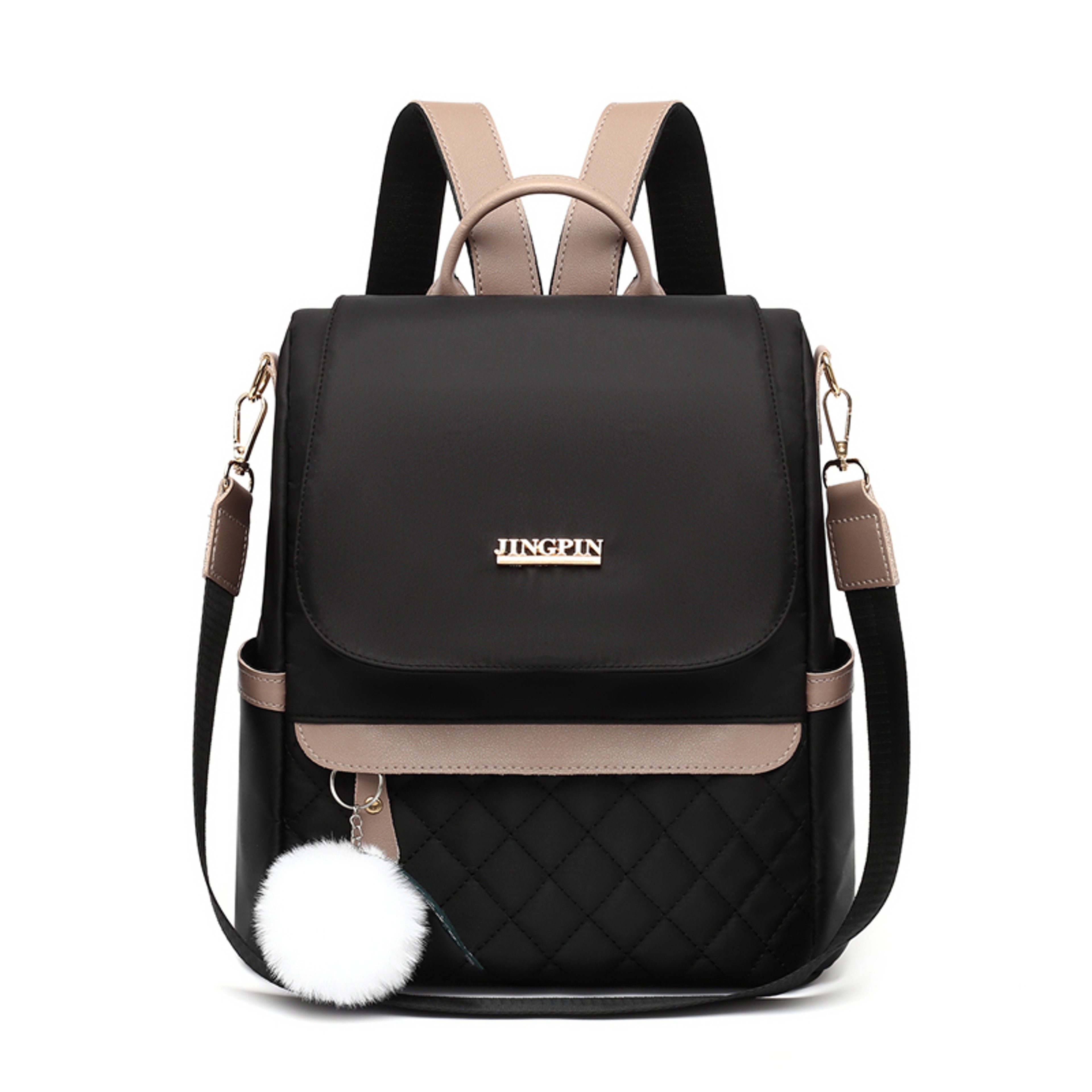 Aura Convertible Leather Backpack - Stylish Women's Backpack and Convertible Shoulder Bag for Travel & Work – view 7