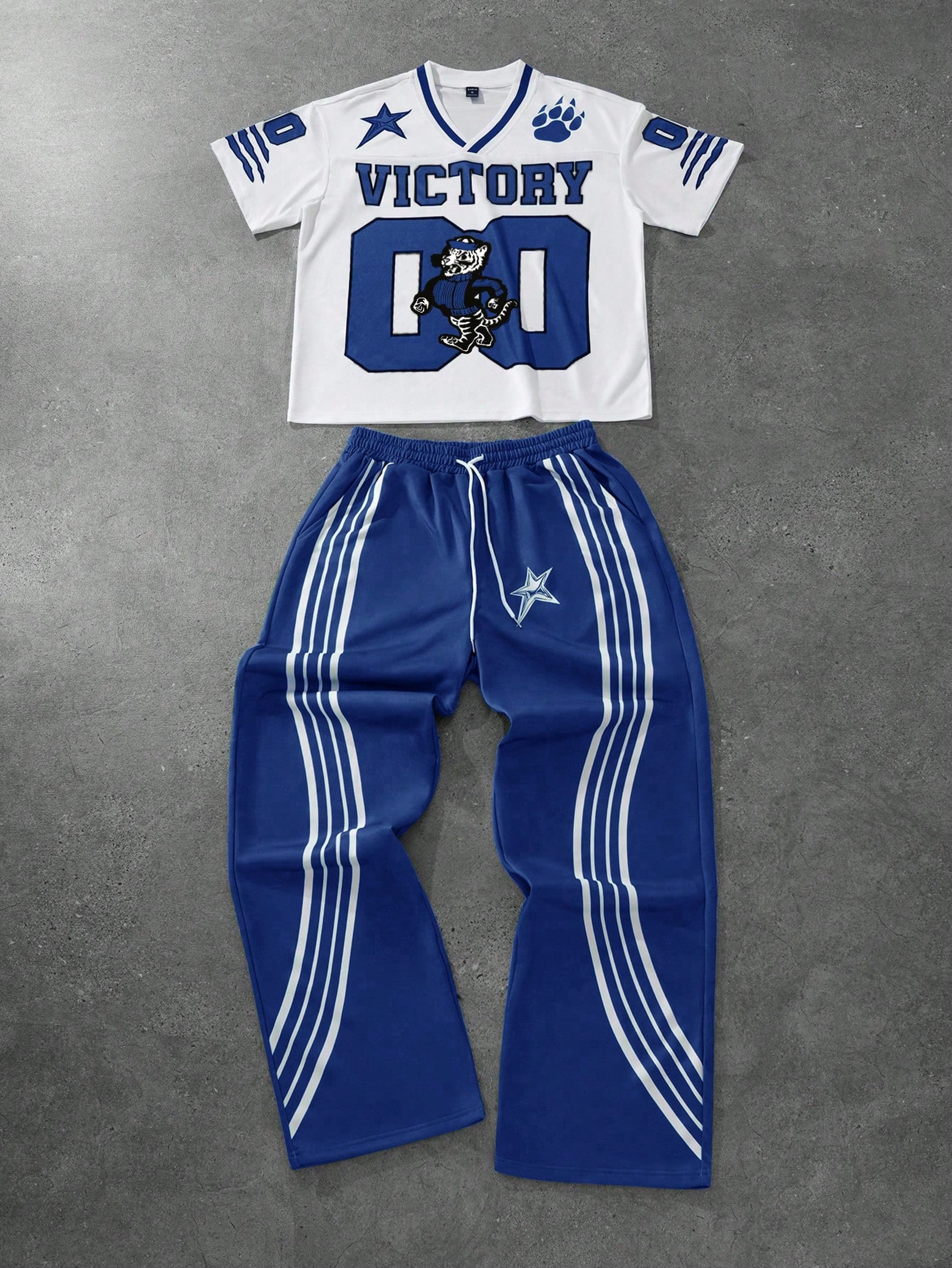 Casual Tracksuit Unisex Quick Dry Summer Set With Letter Print 0