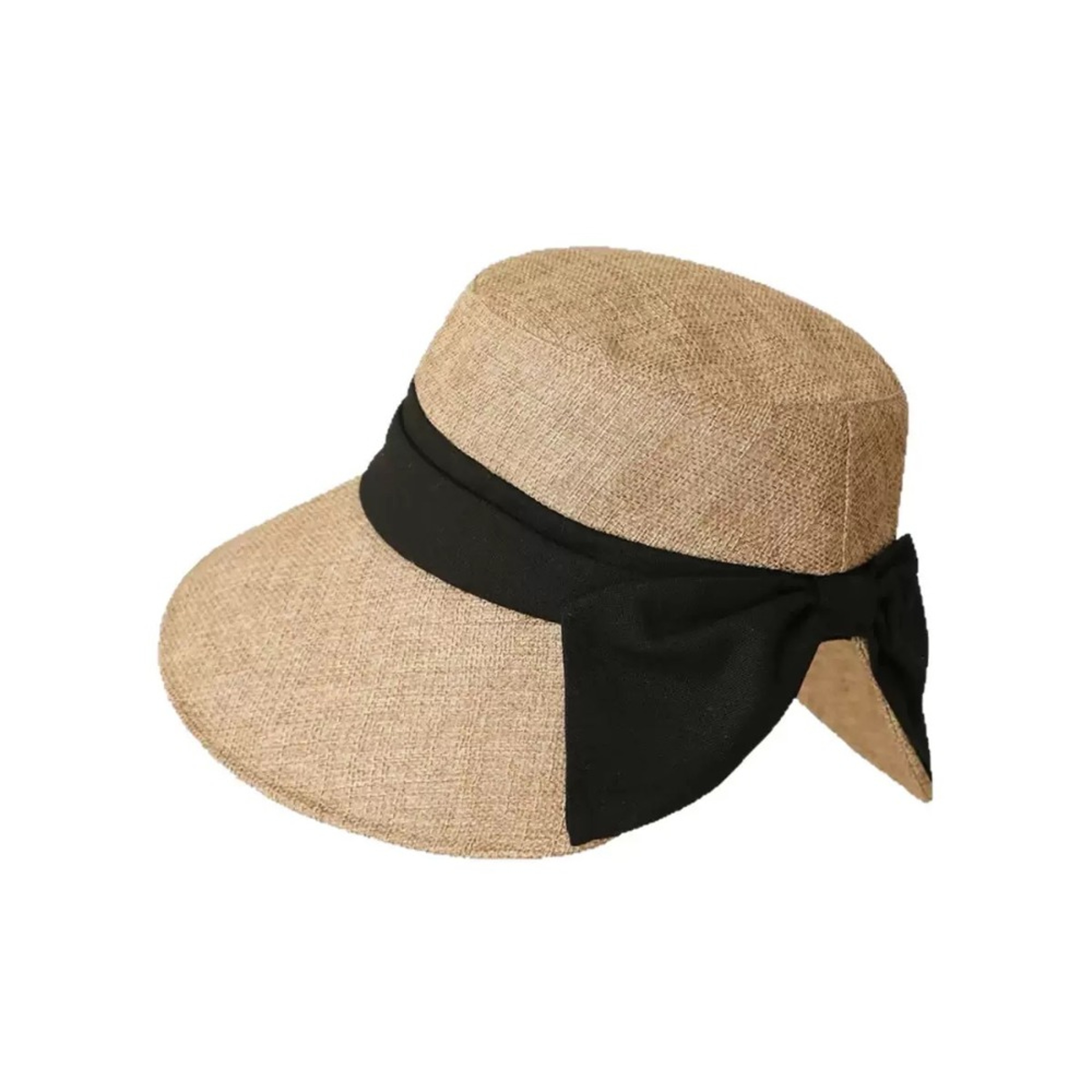 Womens Wide Brim Summer Sun Hat Breathable Bowknot Cotton Linen Fisherman Cap 5