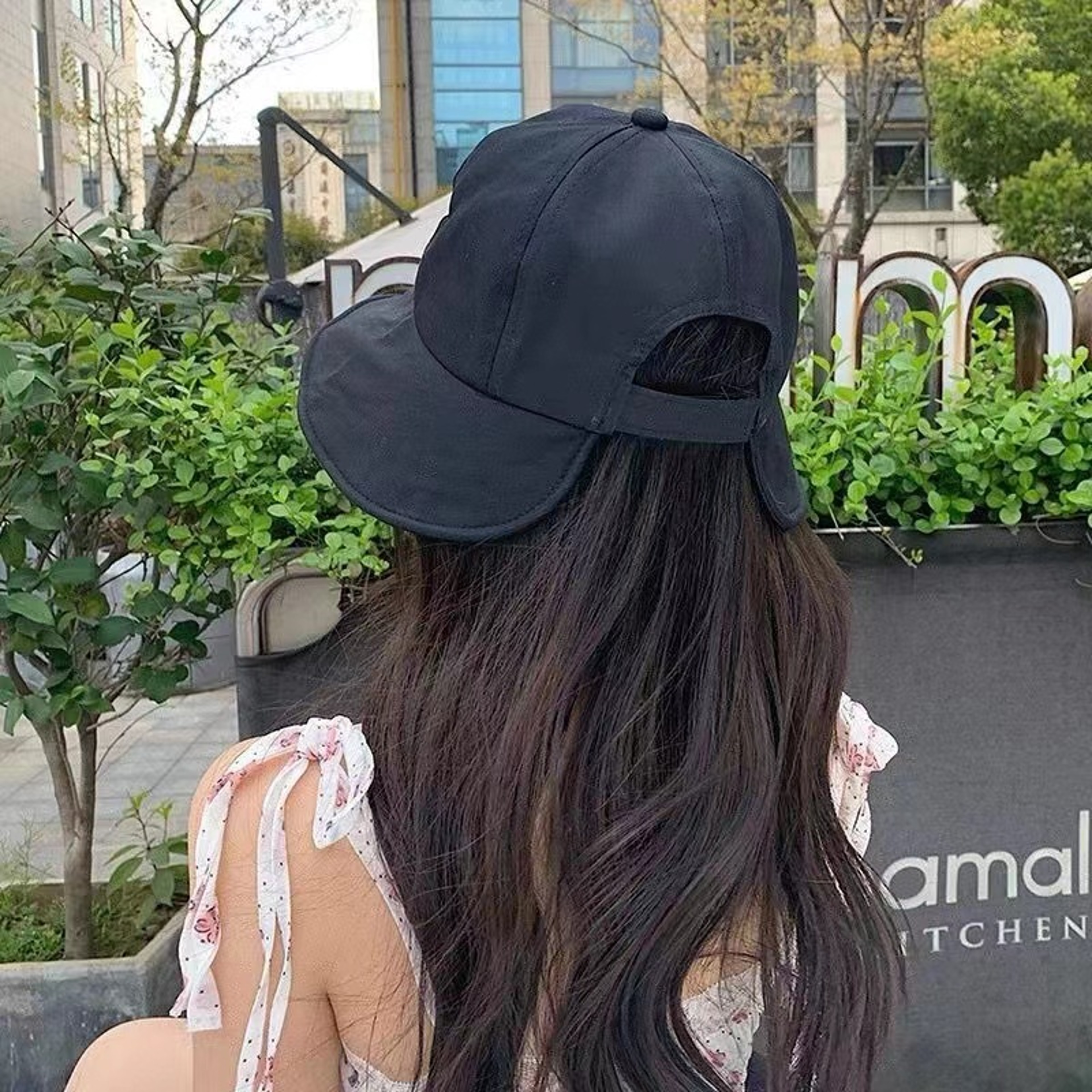 Women Ponytail Summer Sun Hat Adjustable Foldable Beach Bucket Visor Cap – view 9