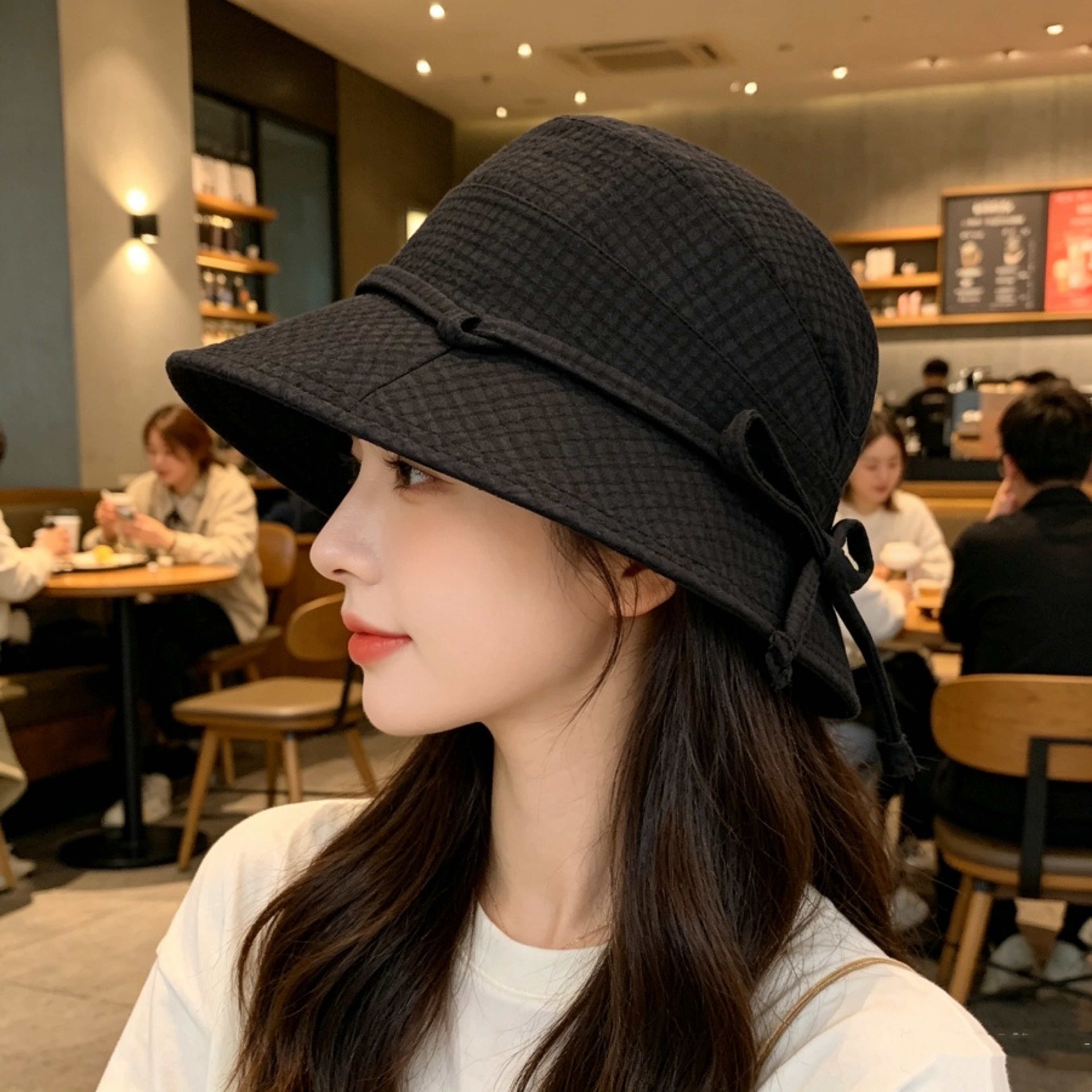 Japanese Style Minimalist Wide Brim Sun Hat – view 6