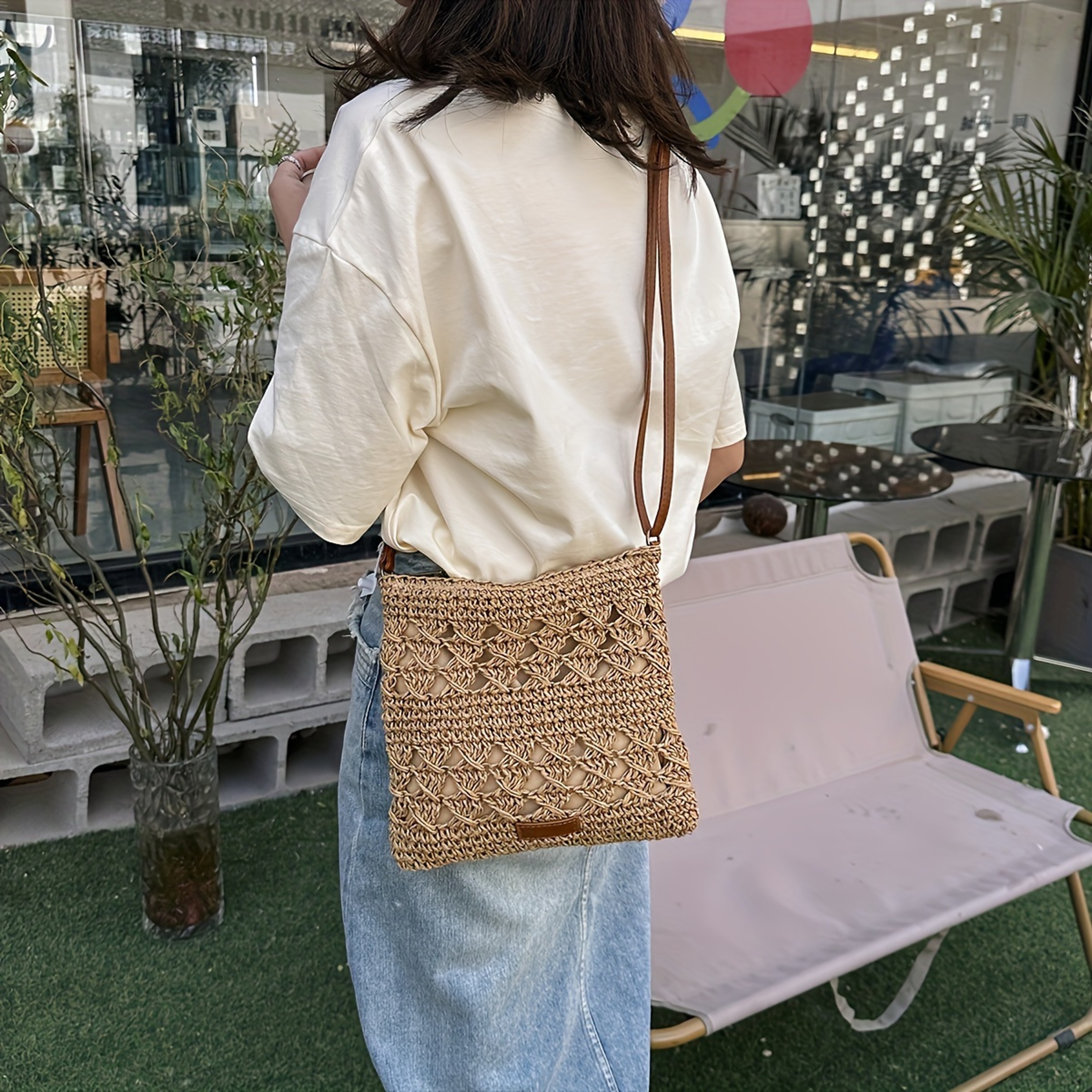 Chic Handmade Straw Crossbody Bag - Summer Beach Messenger Bag for Women – view 6
