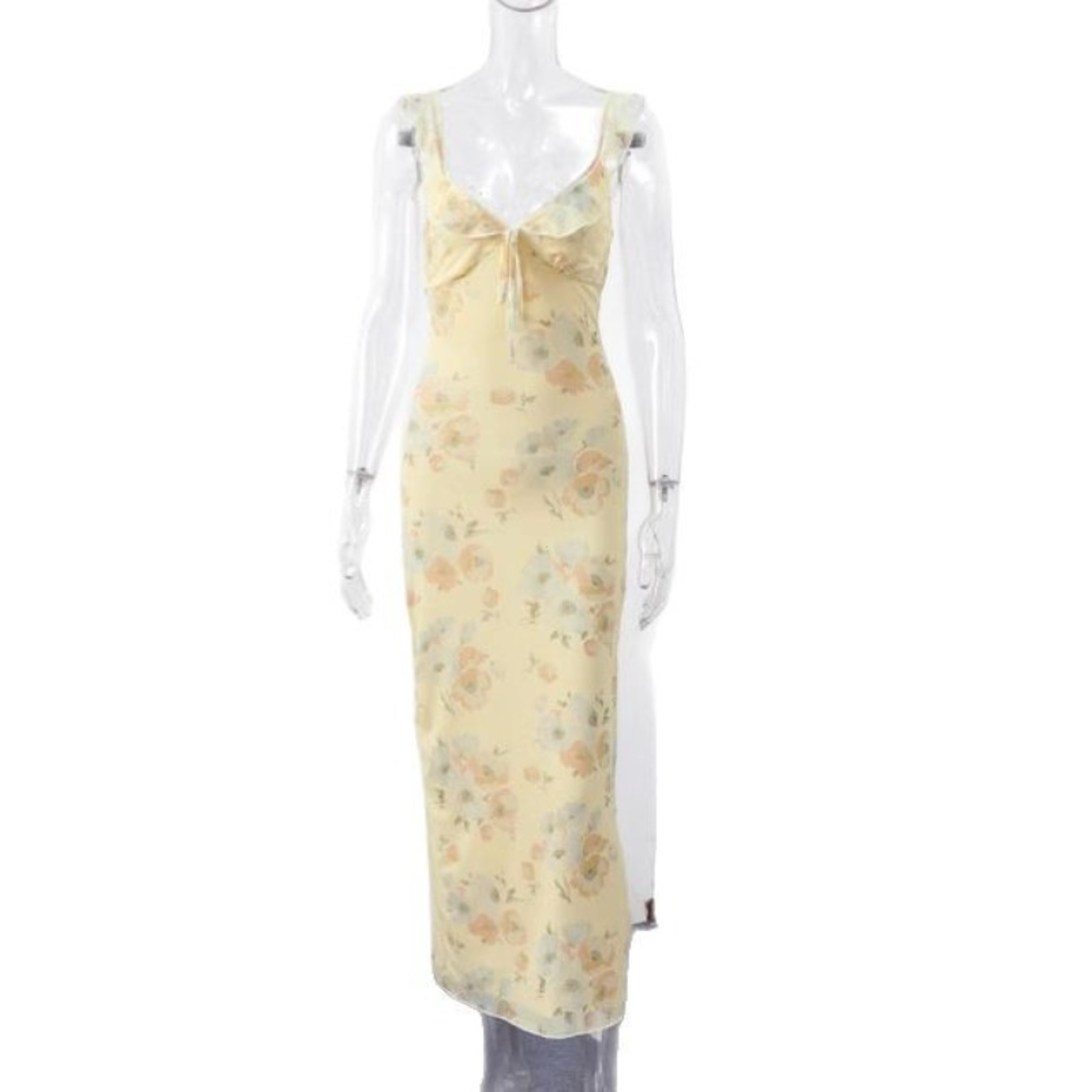 Floral Backless Beach Vacation Dress 2
