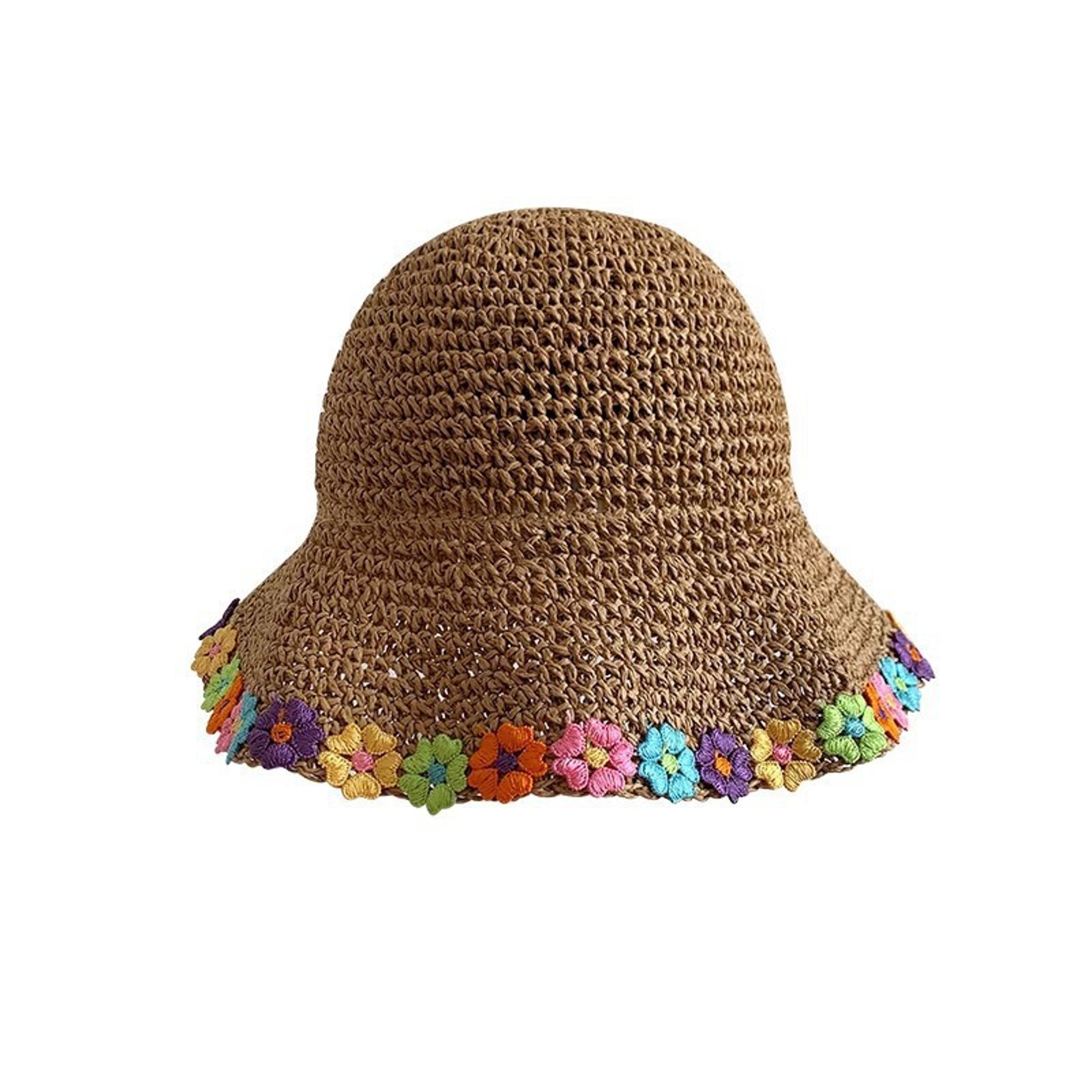 Flora Wave Brim Straw Bucket Hat 3