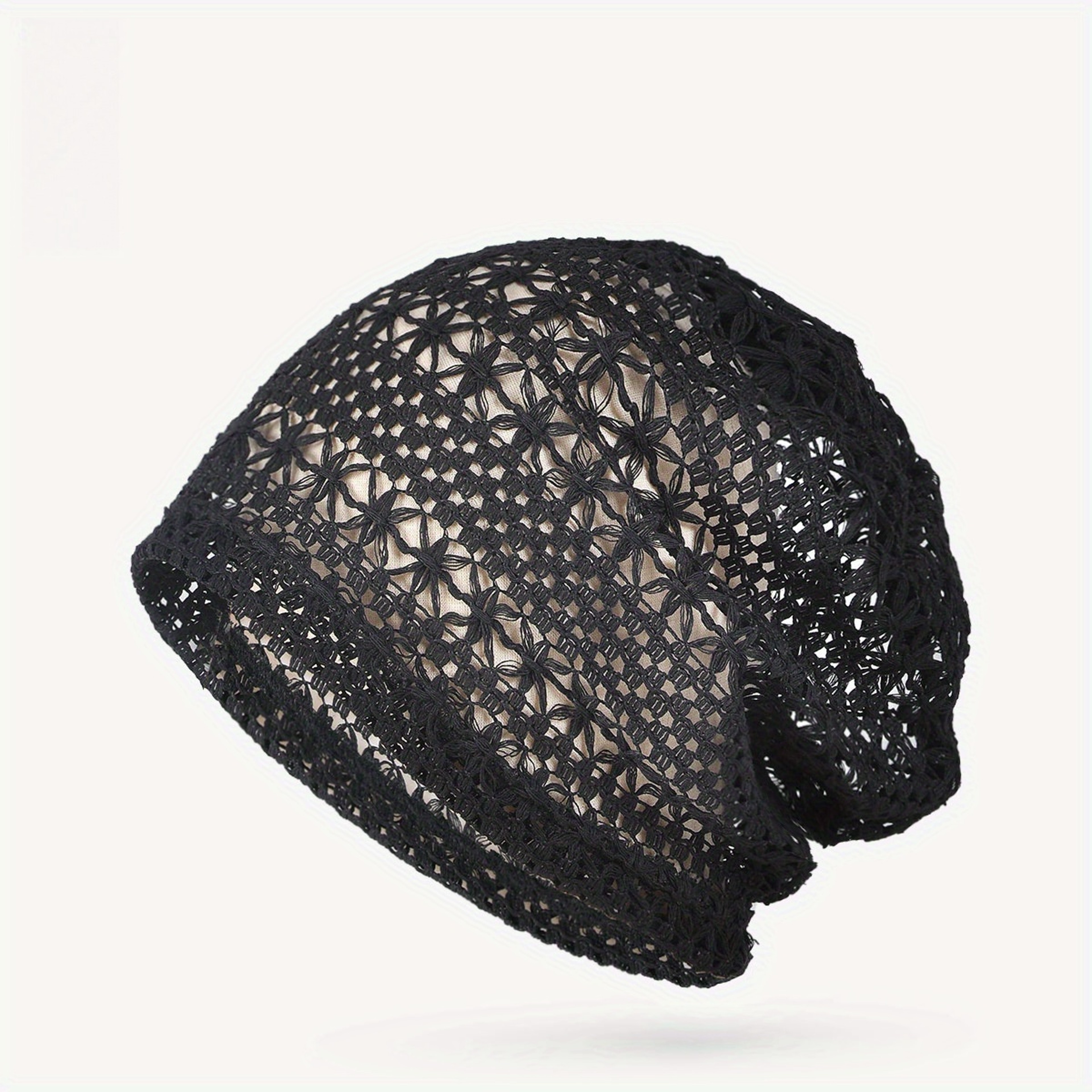 Elegant Lace Docker Hat: Breathable Brimless Beanie – view 8