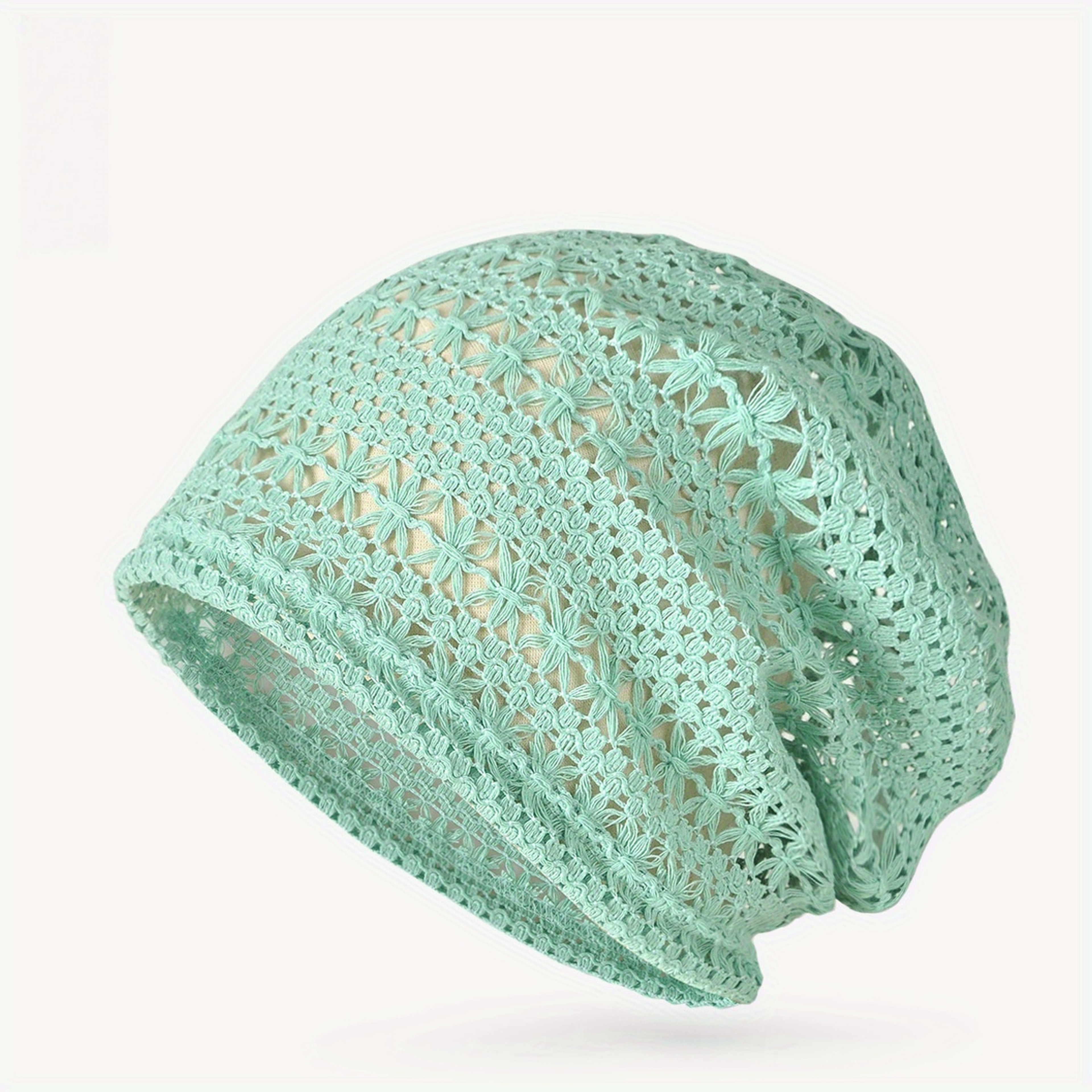 Elegant Lace Docker Hat: Breathable Brimless Beanie – view 12