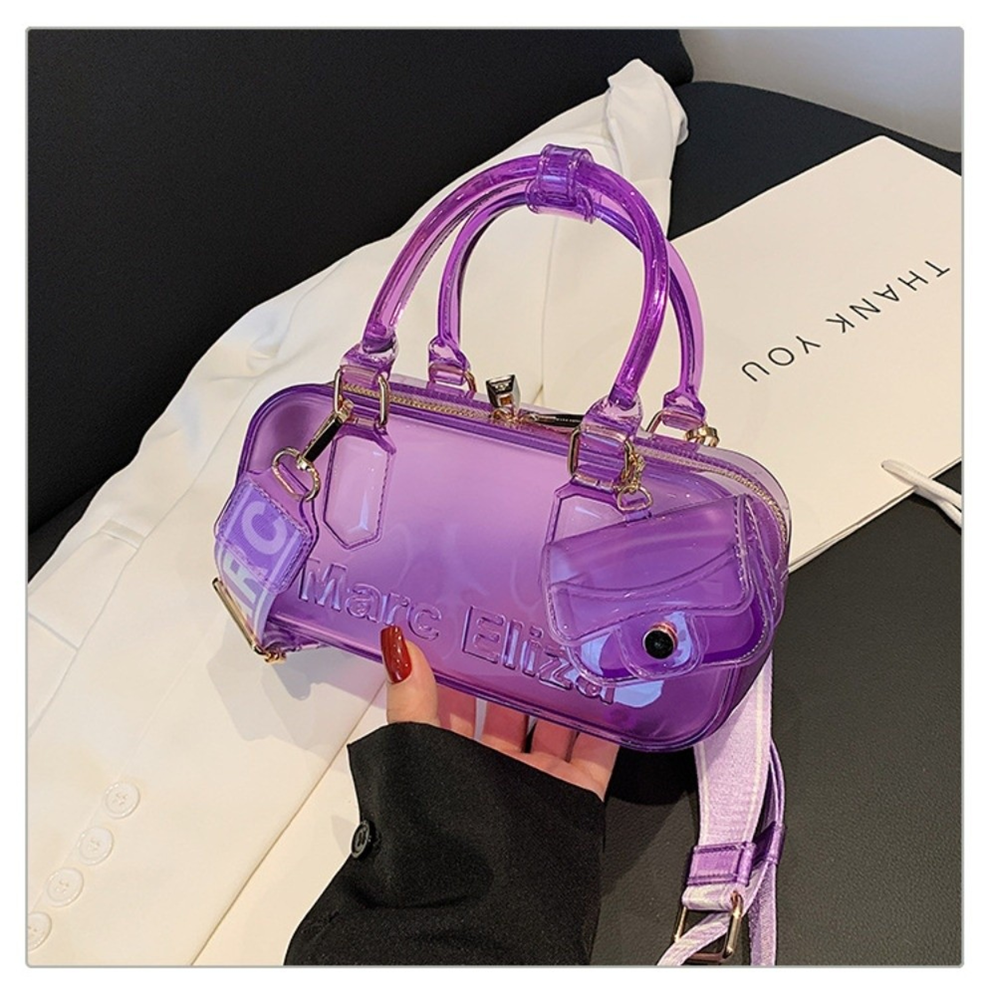 Clear Crossbody Bag Transparent Pillow Shoulder Purse For Stadium Events And Summer Style 8