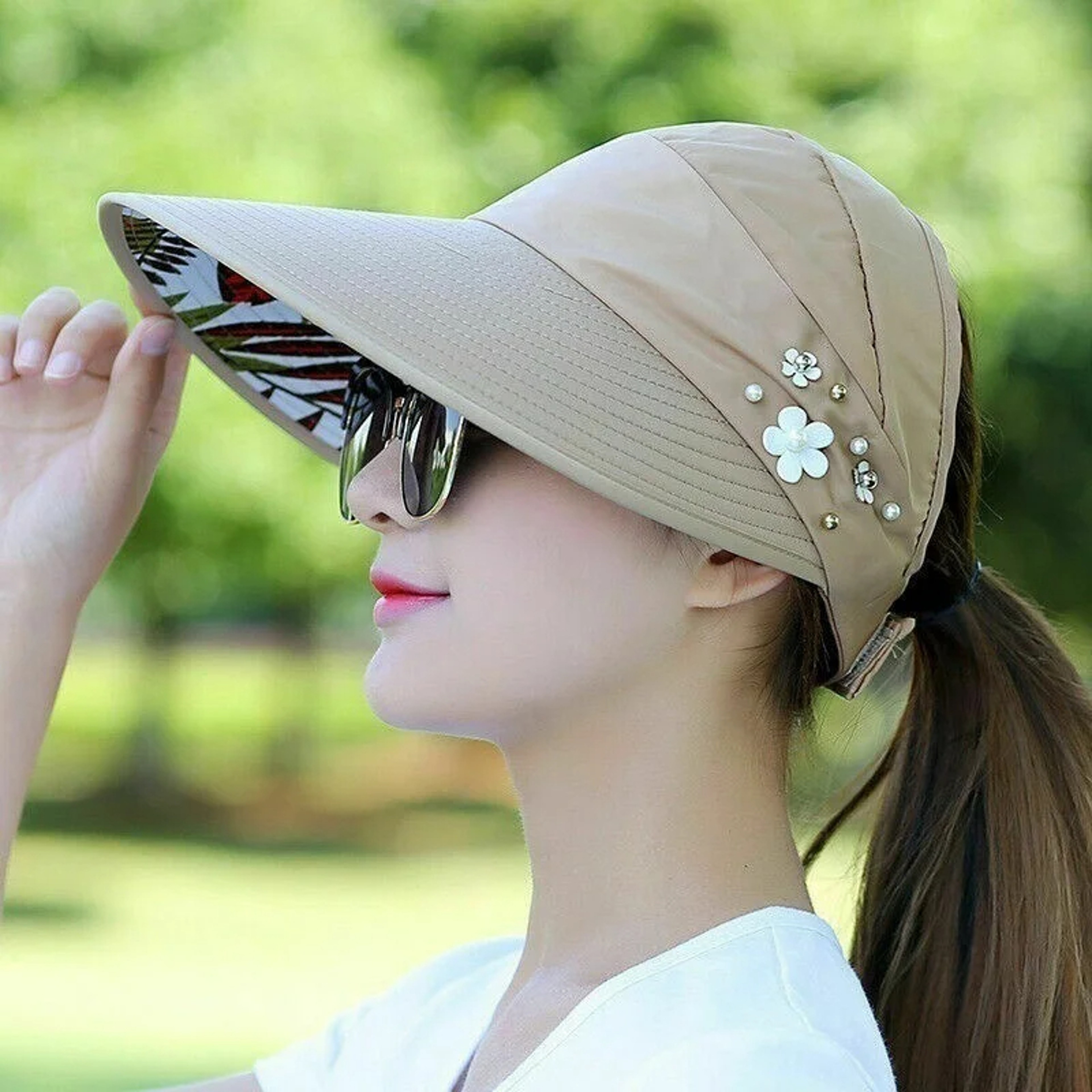 Serengeti Packable Straw Sun Hat  Wide Brim AntiUV Beach Visor For Women 8