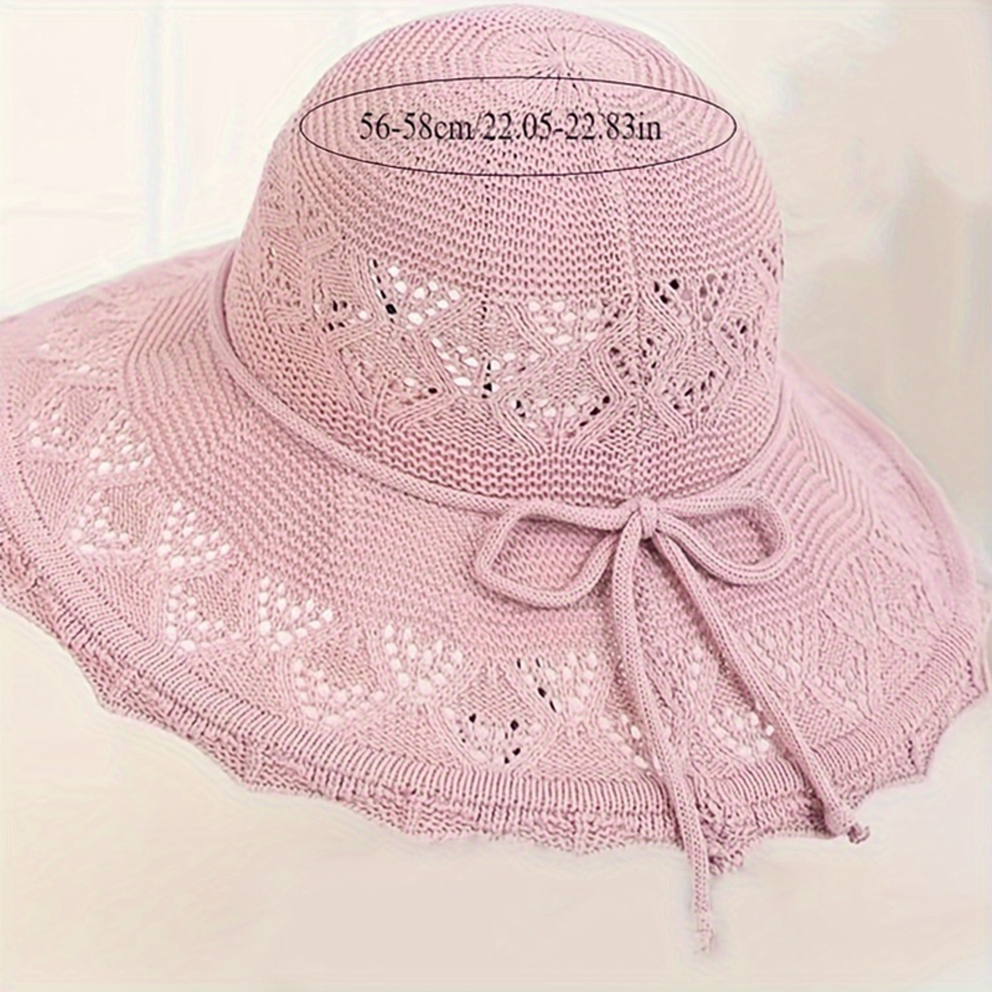 SereneWave Womens Wide Brim Straw Sun Hat  Foldable Beach  Summer UV Protection Cap 1