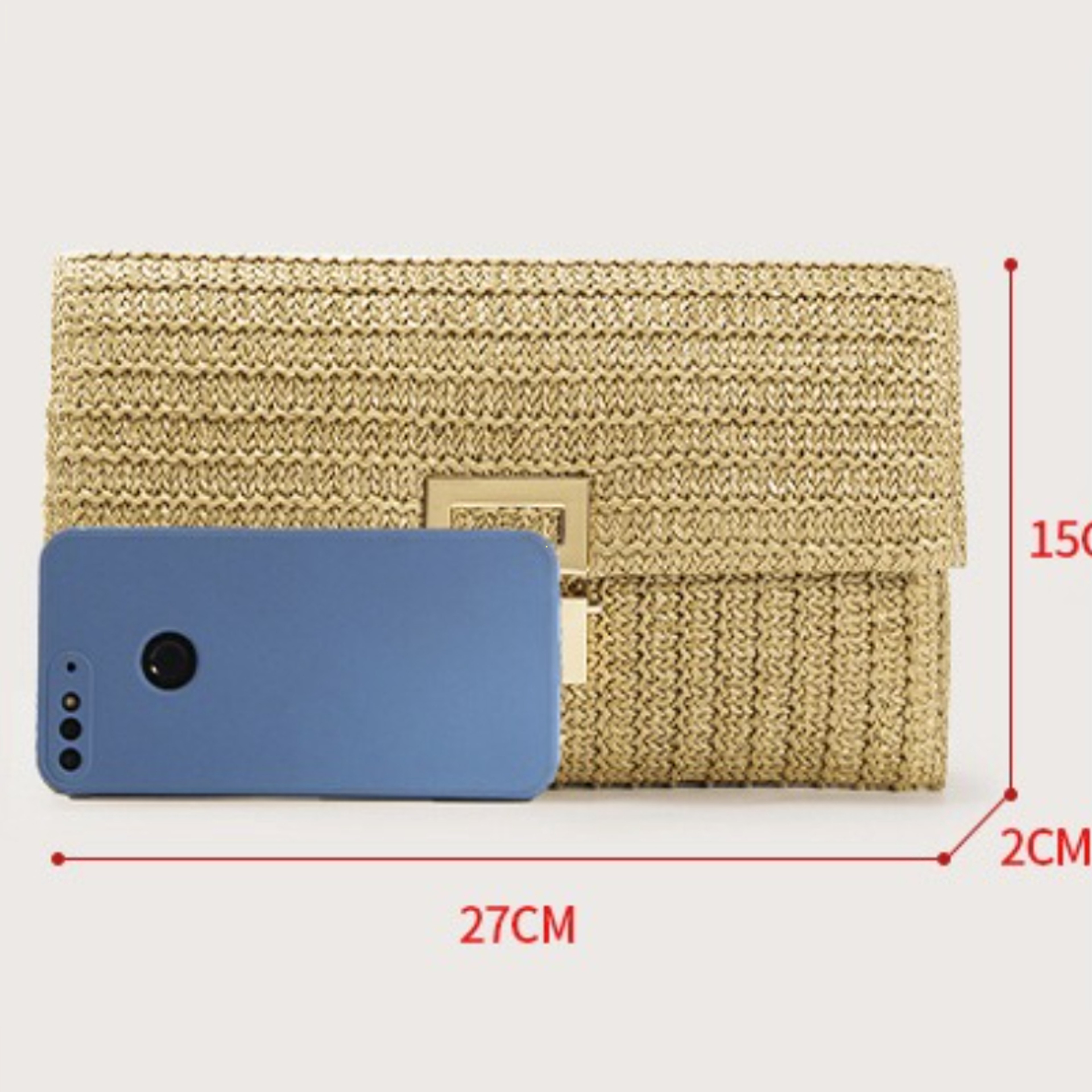 Summer Elegance Raffia Crochet Beach Clutch and Evening Handbag – view 6
