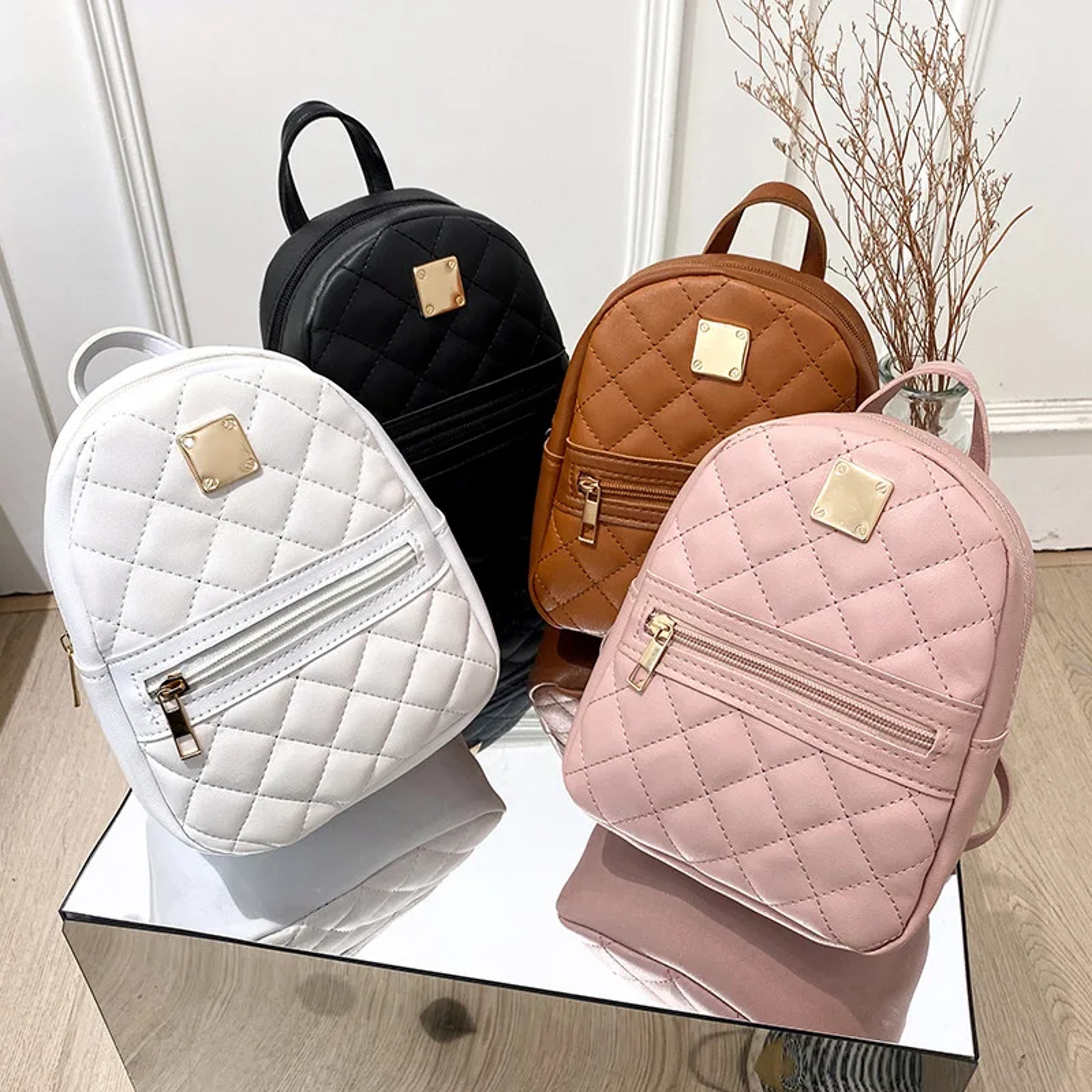 Elegant Embroidered Floral Backpack For Women Stylish Korean Fashion Daypack For Travel And Daily U 0