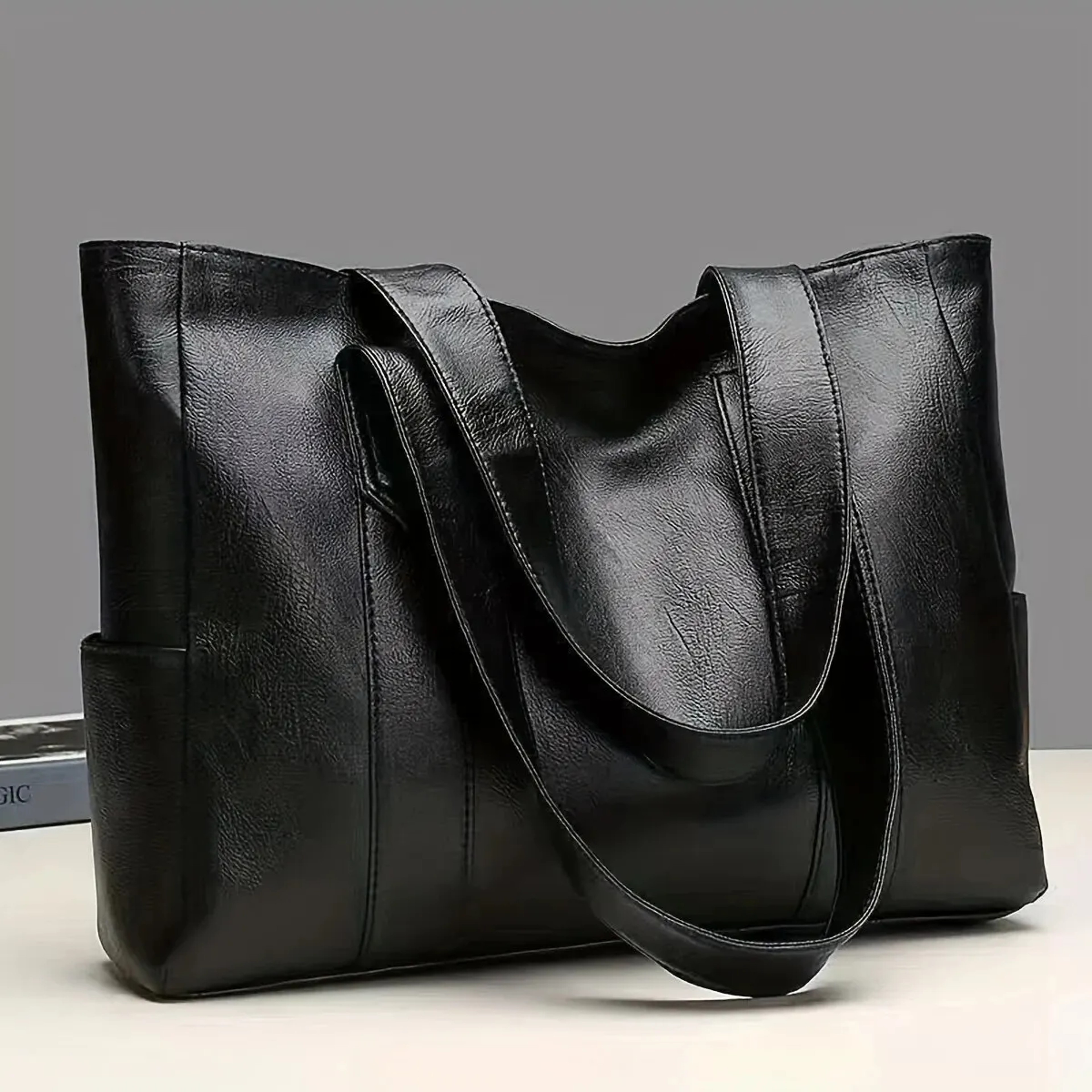 Aura Vintage Plain Shoulder Bag - Large Capacity Ladies Commuter Casual Handbag – view 1