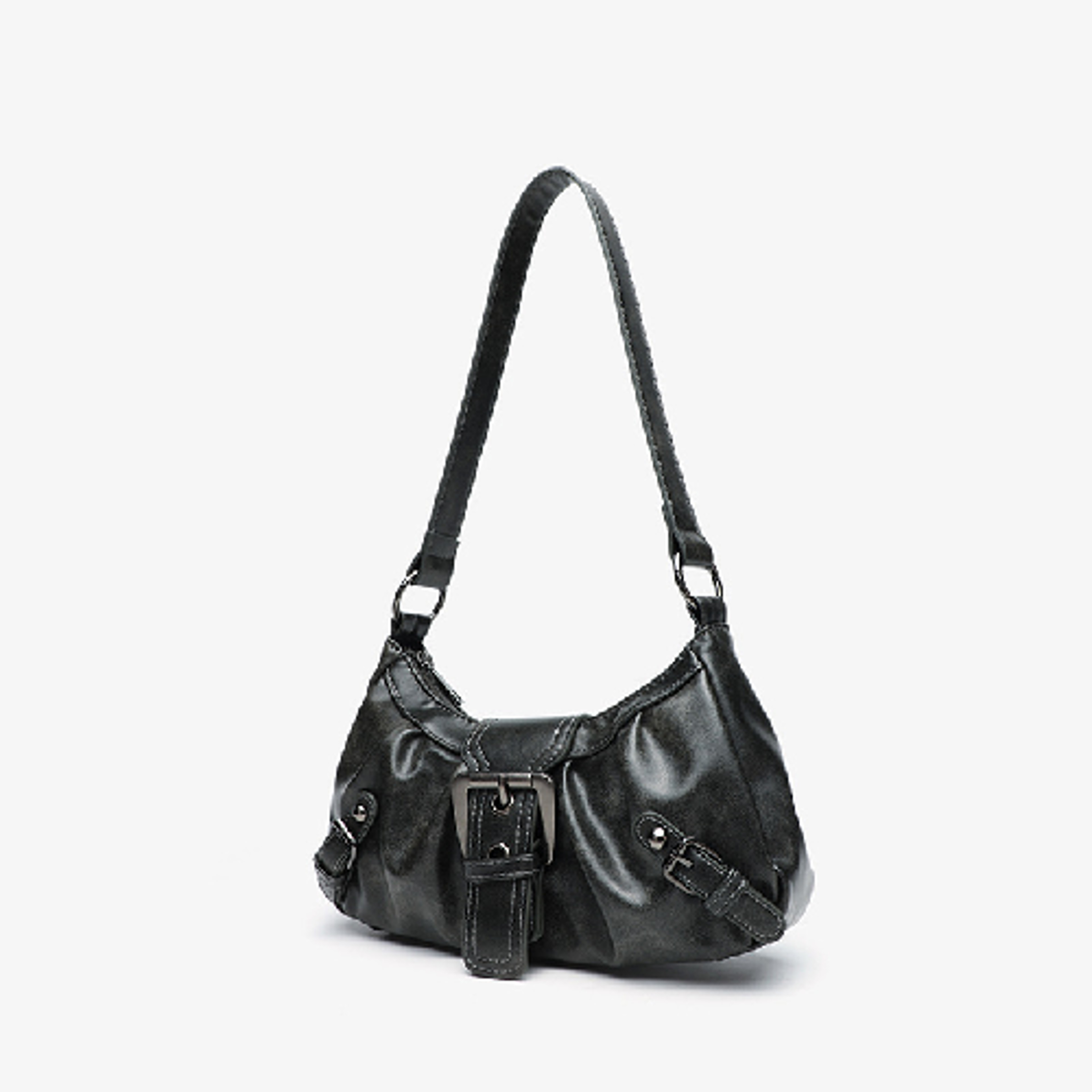 Vintage Leather Wasteland Shoulder Armpit Bag – view 7