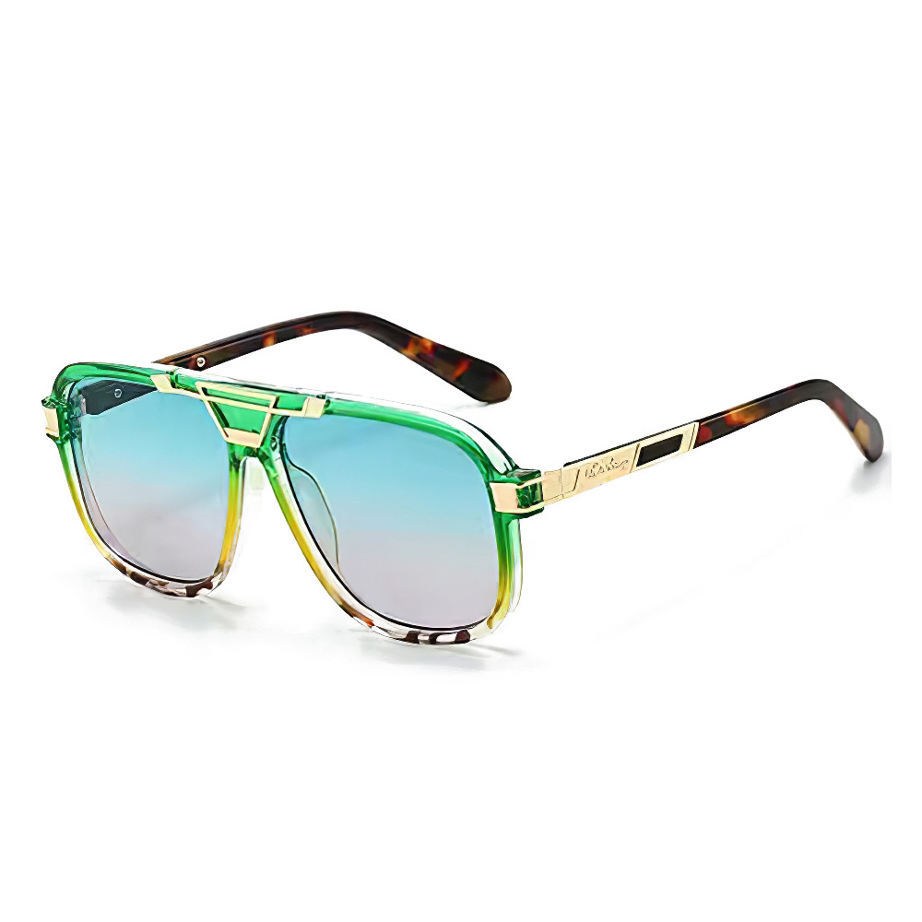 Aura Luxe Gradient Lens Oversized Metal Accent Sunglasses – view 13