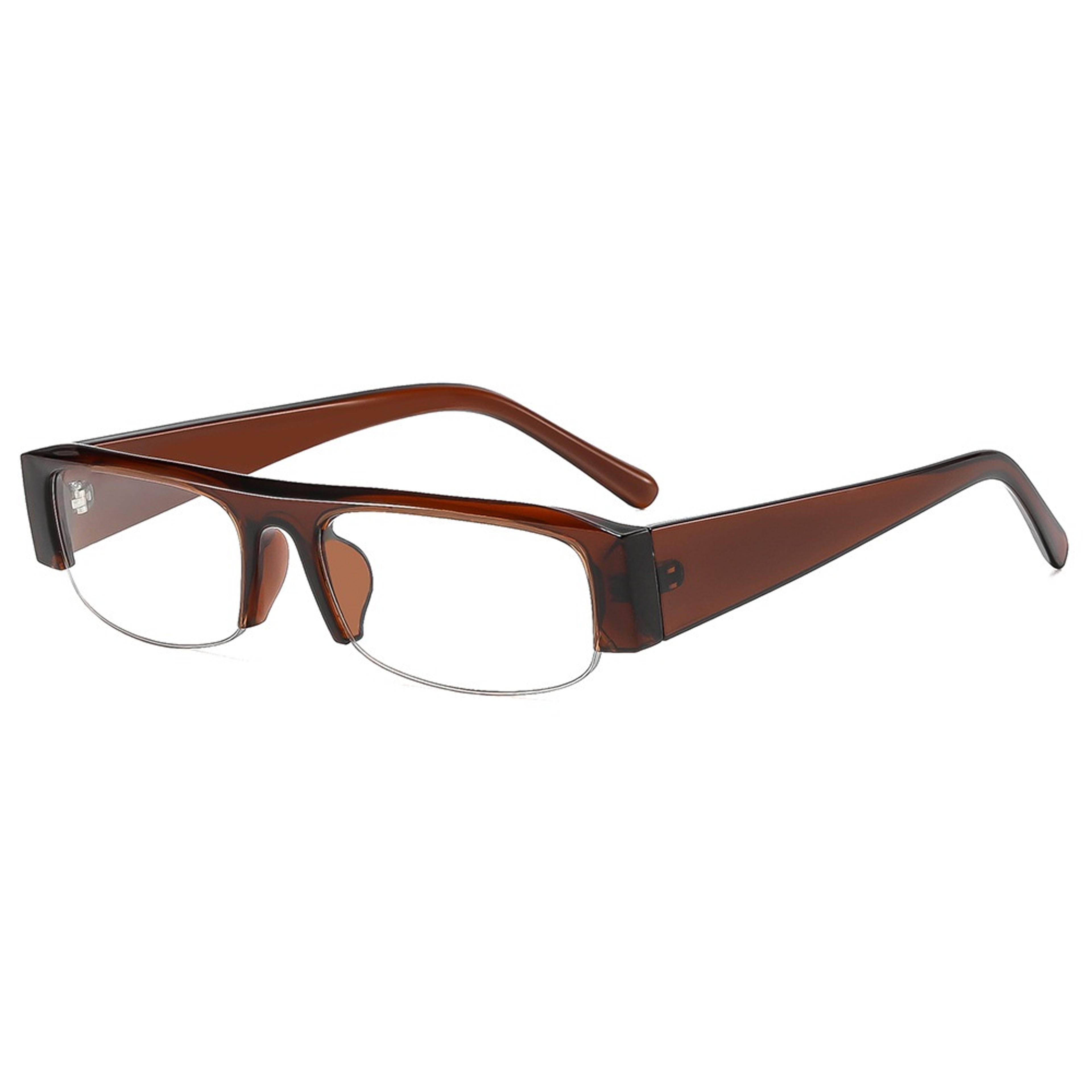RetroEdge Vintage Small Rectangle Half Frame Sunglasses Trendy Driving Eyewear – view 12
