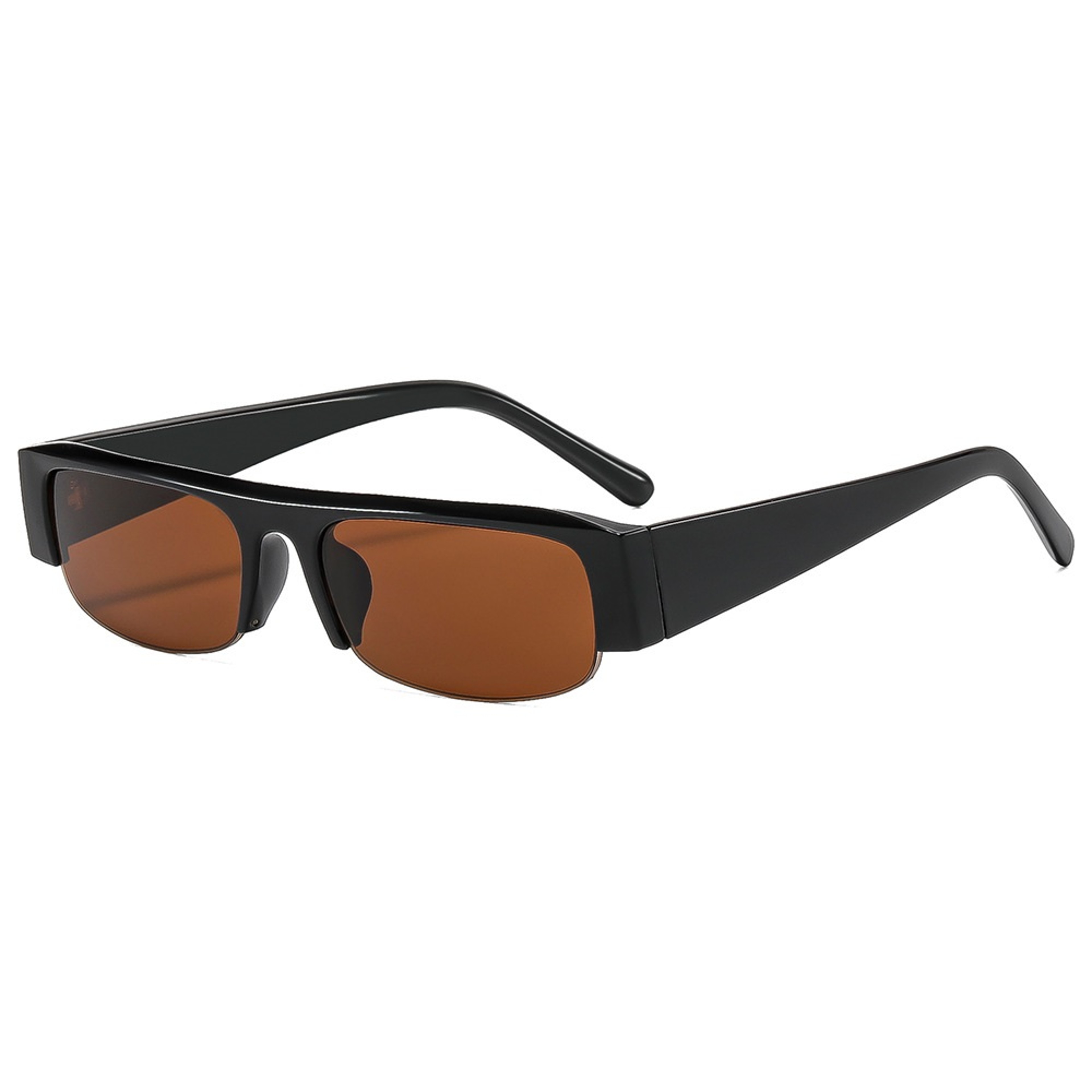 RetroEdge Vintage Small Rectangle Half Frame Sunglasses Trendy Driving Eyewear – view 16