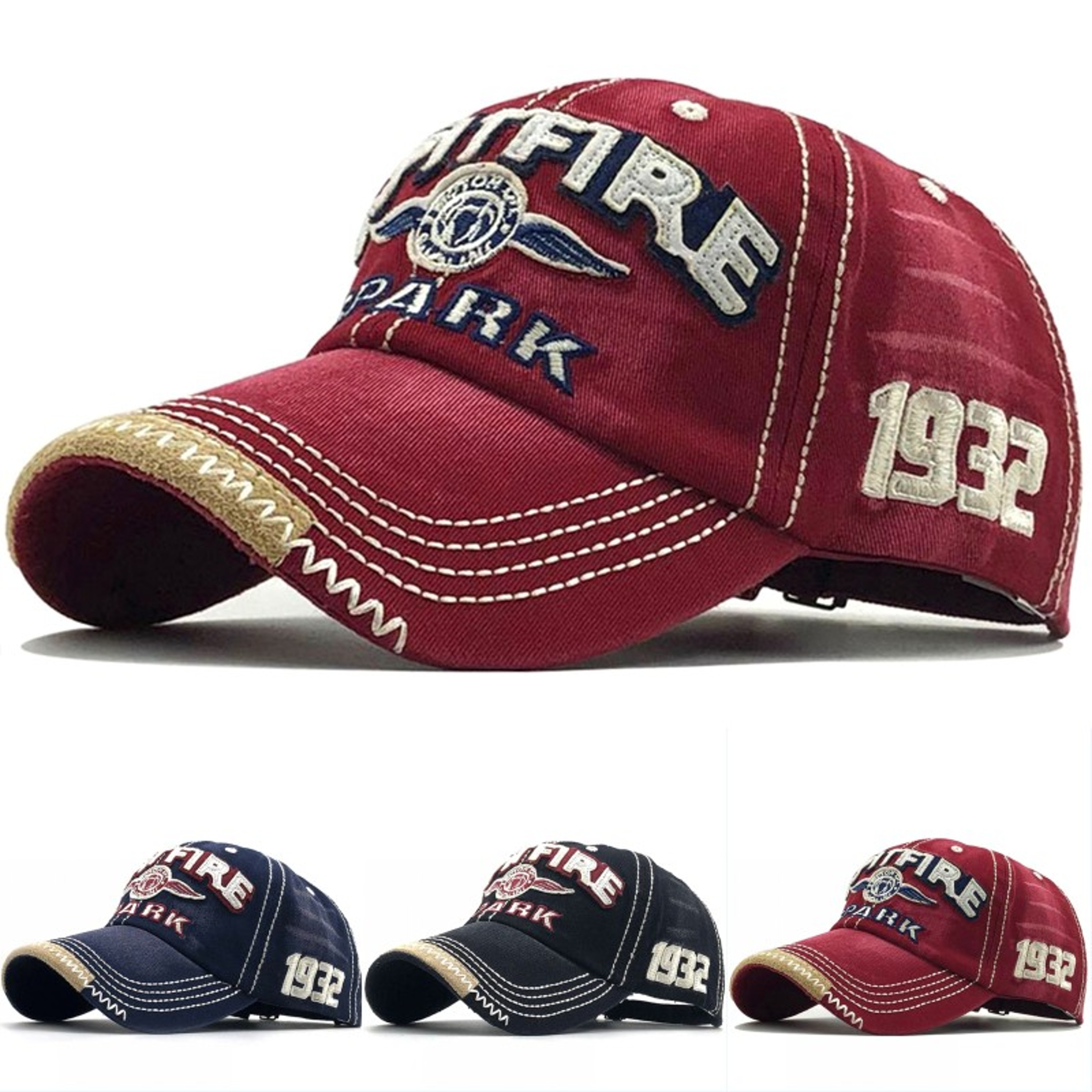 Urban Edge Cotton Embroidered Baseball Cap - Adjustable Vintage Snapback Hat for Men and Women – view 1