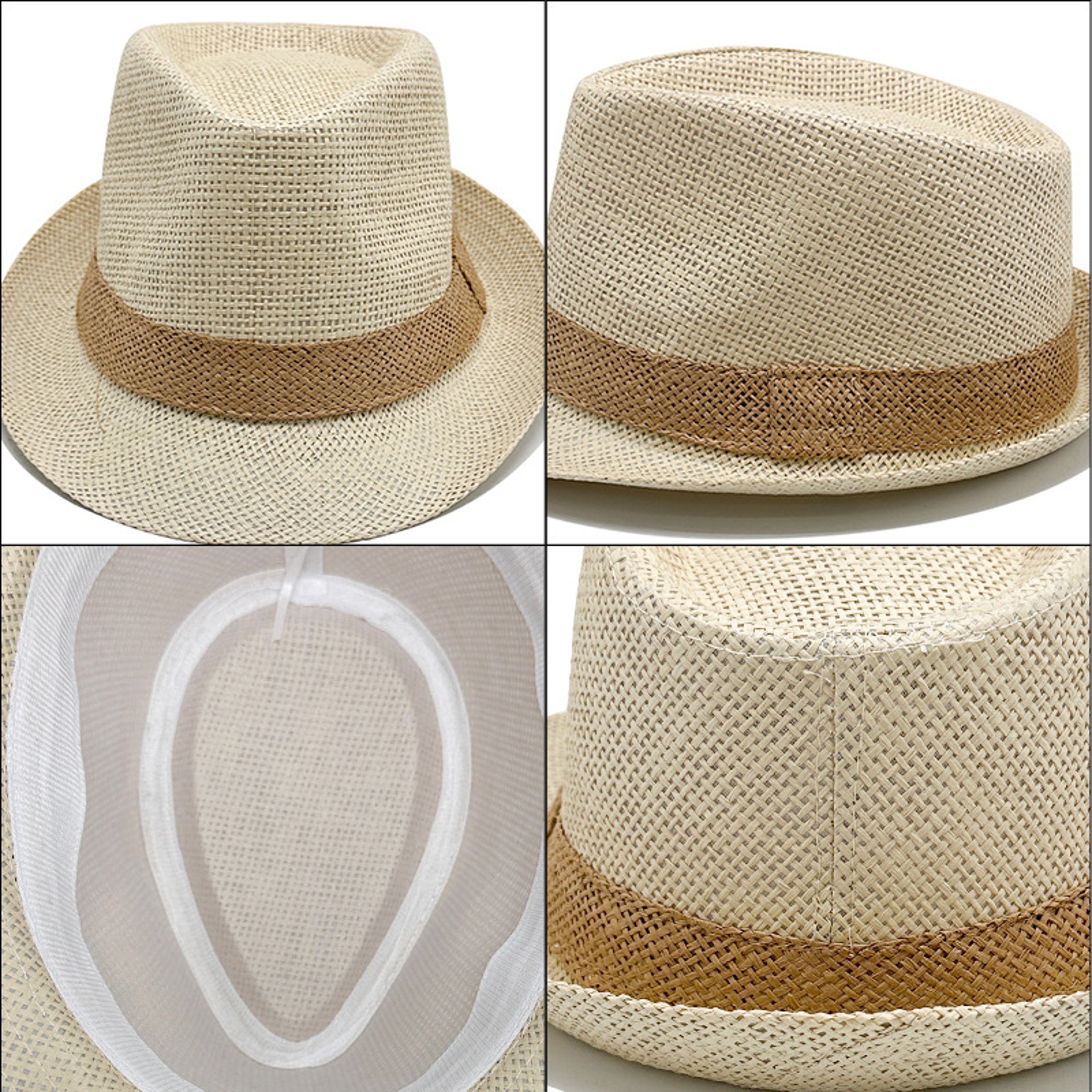Packable Straw Sun Hat: Wide Brim Breathable Cowboy & Jazz Beach Cap for Men and Women – view 5