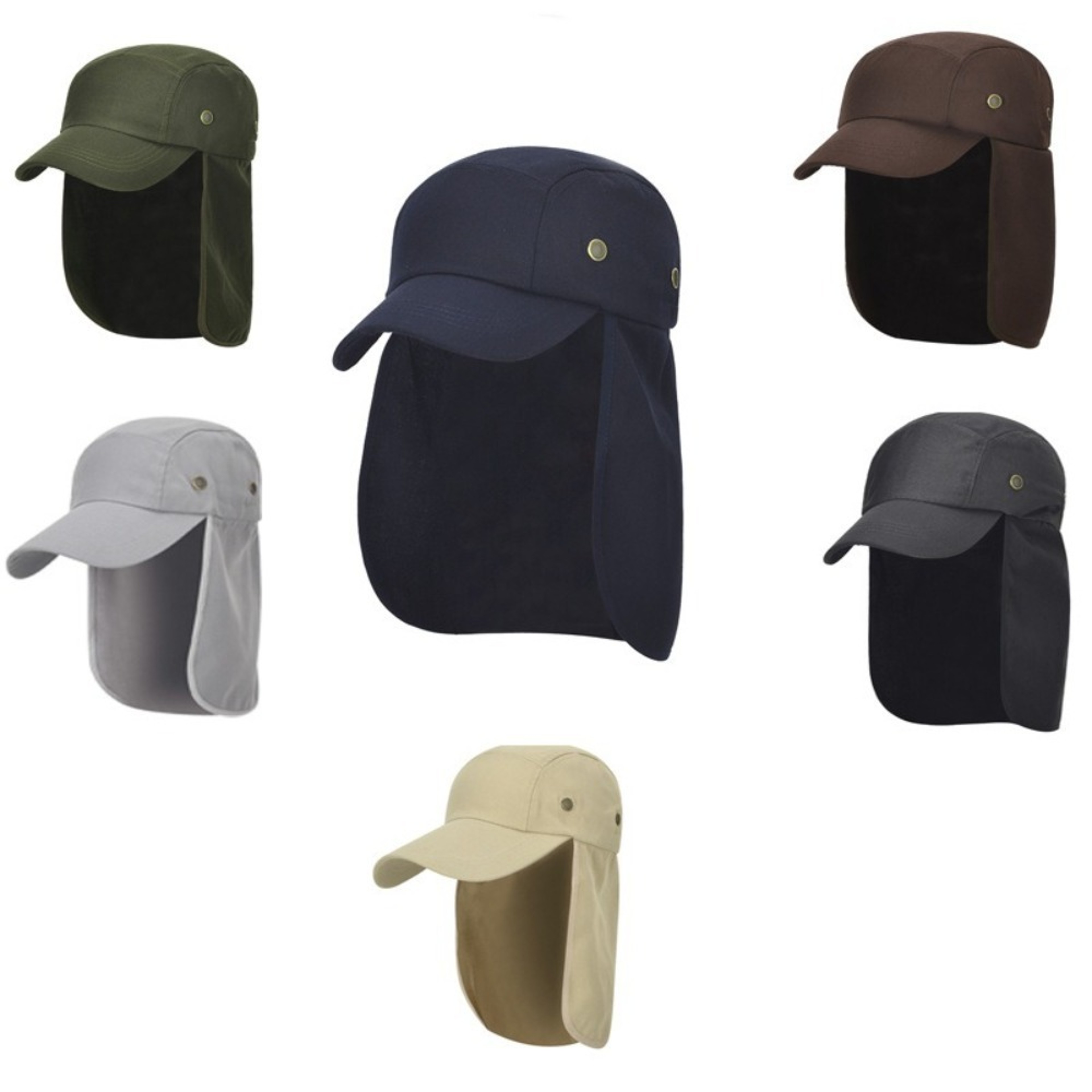 SolShield UV Protection Sun Hat with Neck Flap for Outdoor Fishing and Hiking – view 1