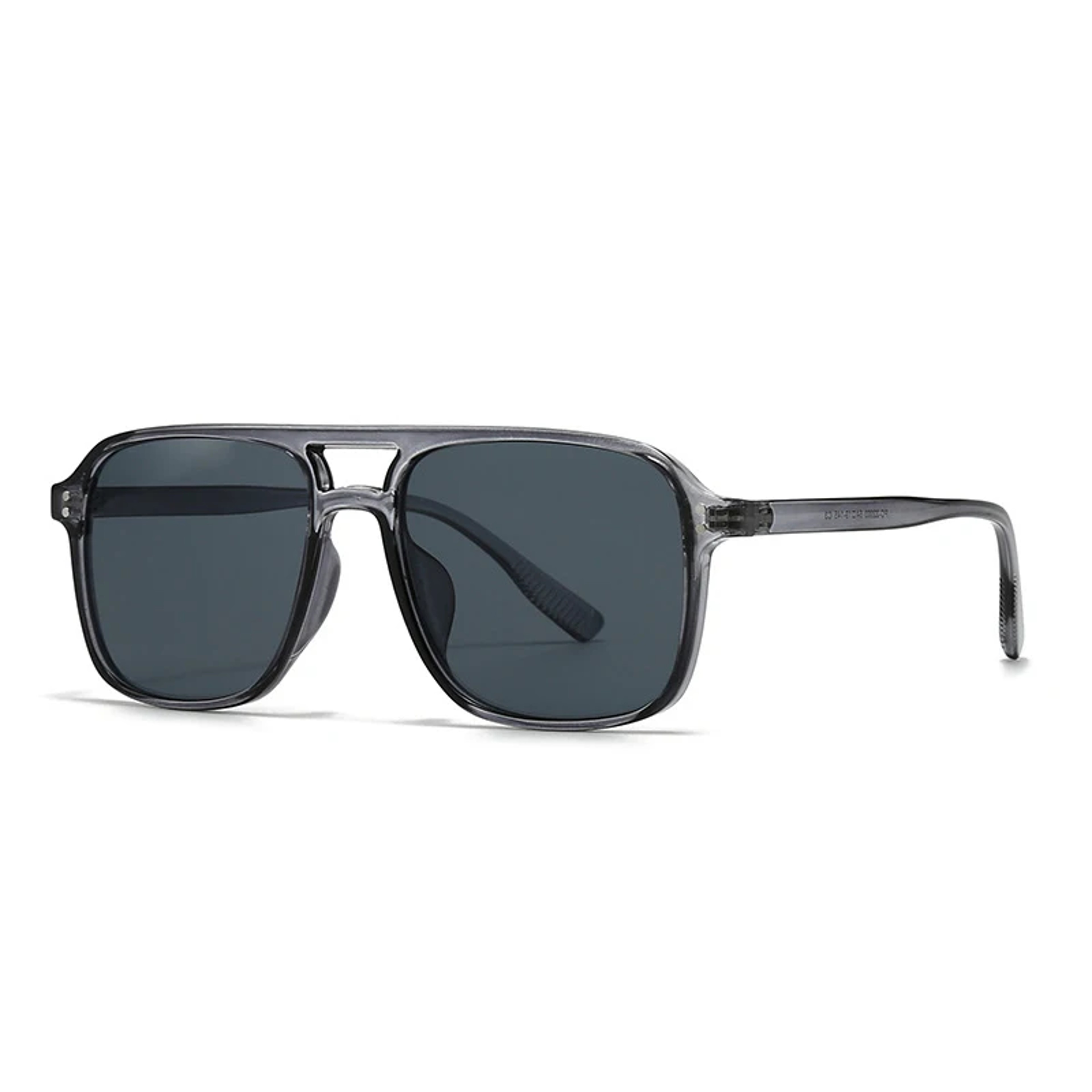 Double Bridge Square Sunglasses  Retro Gradient Shades With Rivet Accents 6