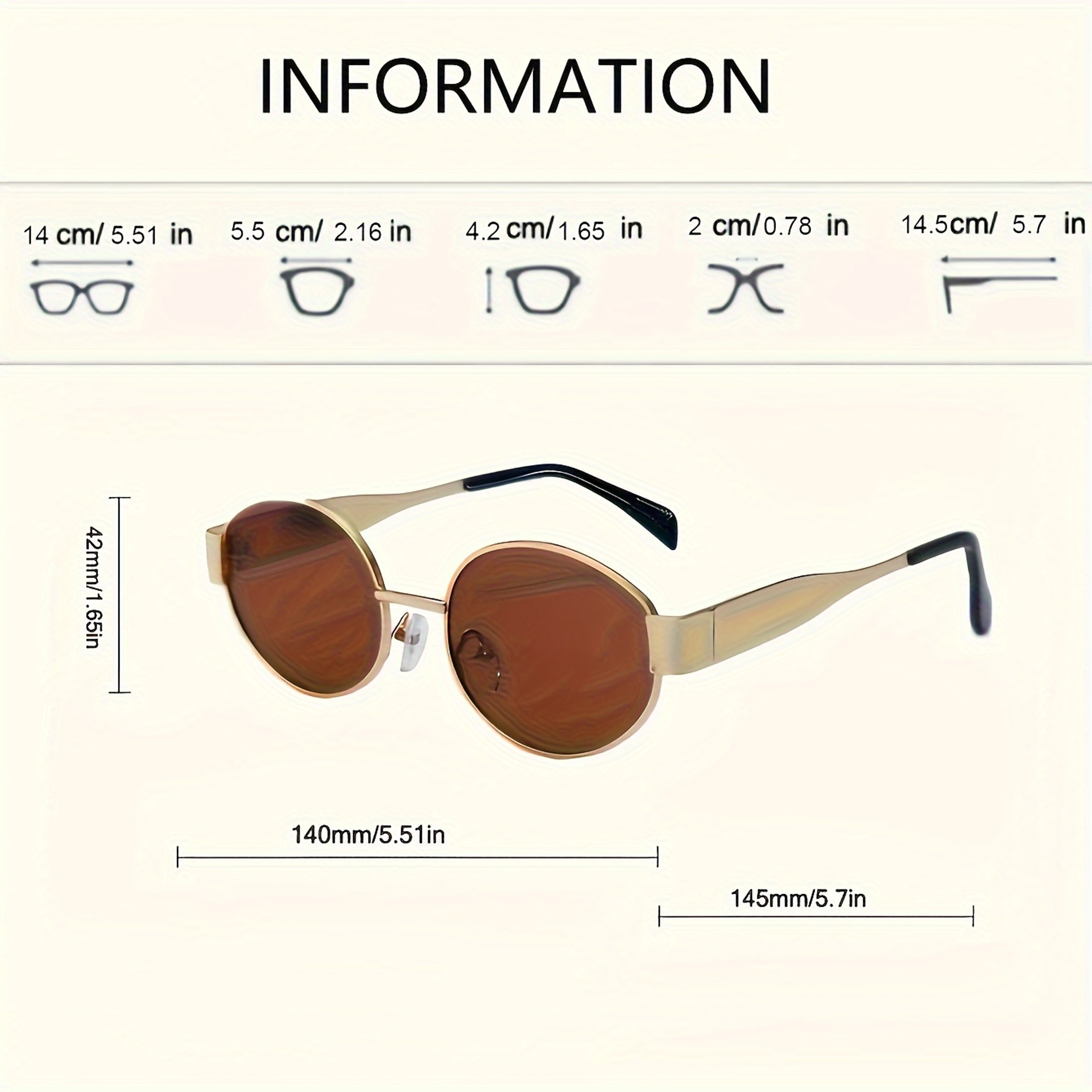 Classic Oval Sunglasses with Trendy Metal Frame - Vintage UV400 Protection Shades – view 6