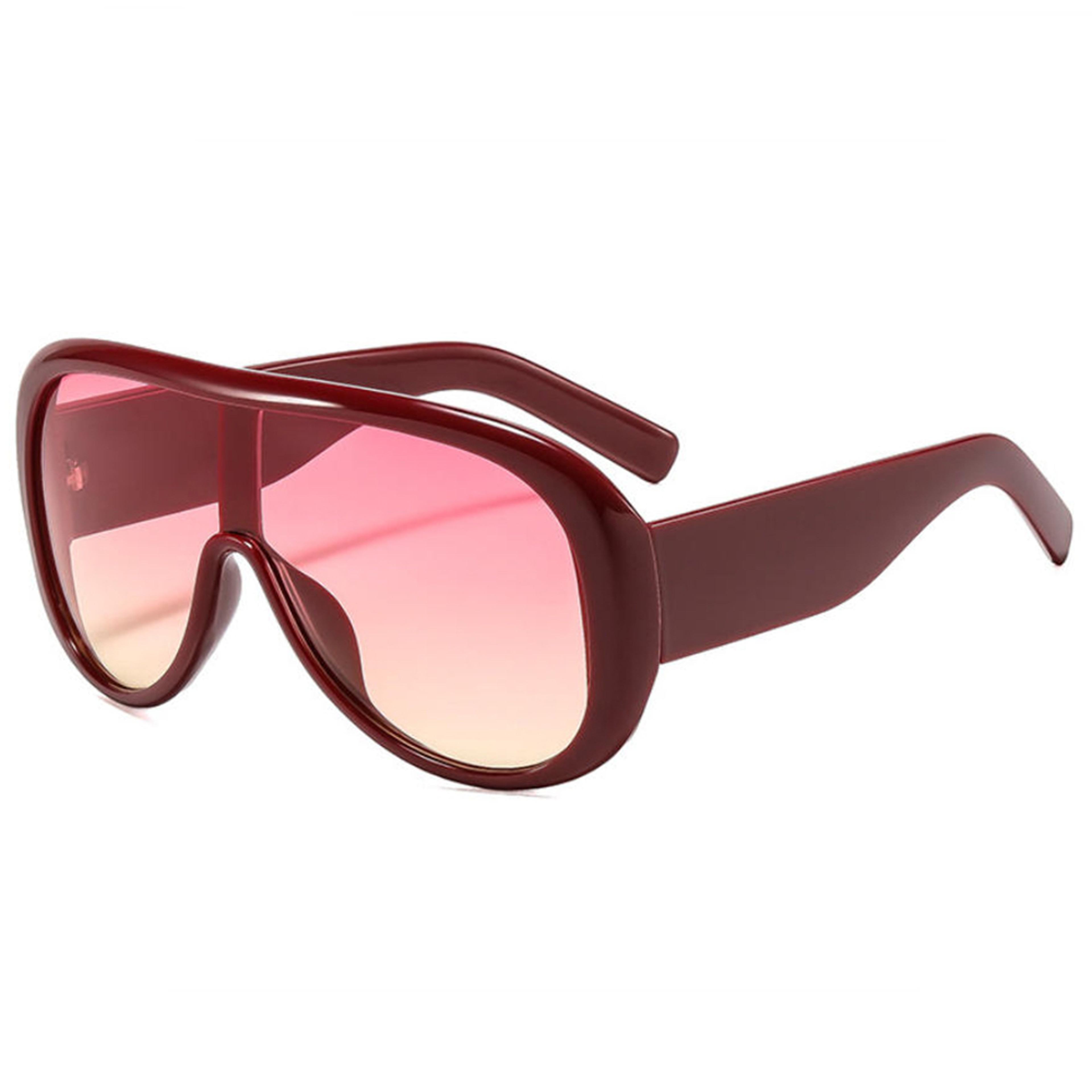 Oversized Pilot Sunglasses Luxury Gradient One Piece Fashion Shades For Women 6