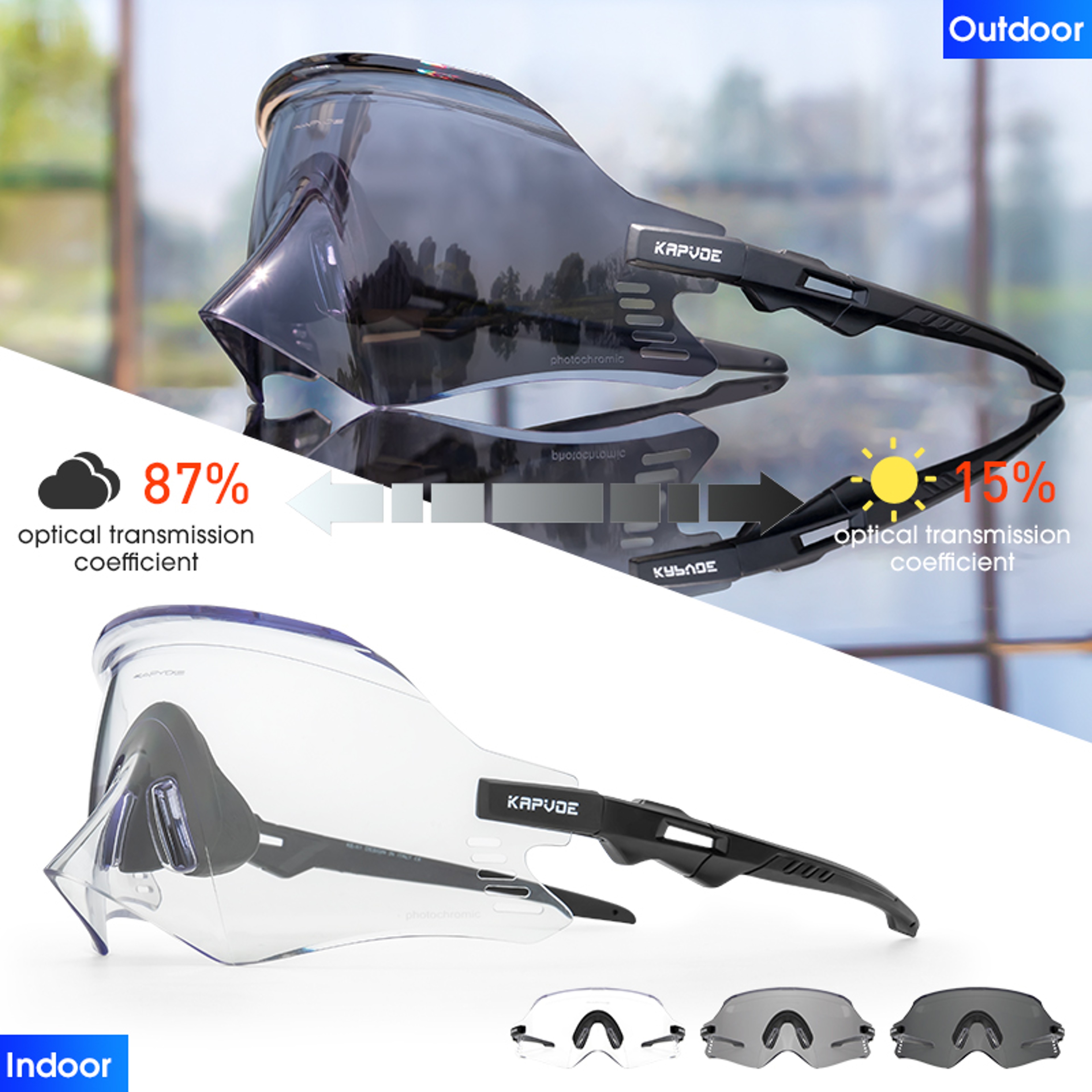 Kapvoe UltraLight Polarized Sports Sunglasses And AntiFog Ski Goggles 8