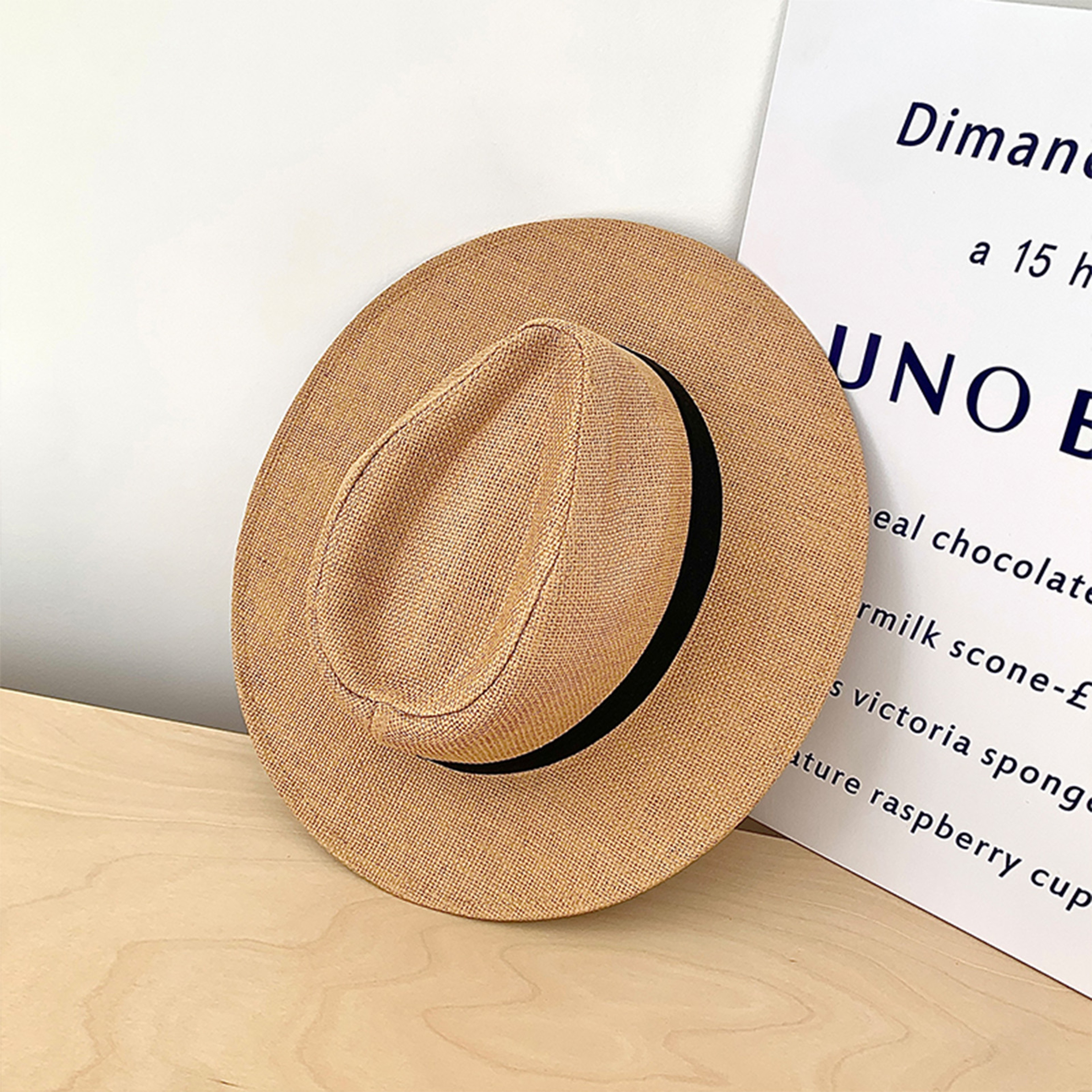 Aura Raffia Wide Brim Straw Hat  Packable UV Protection Sun Hat For Beach And Travel 2