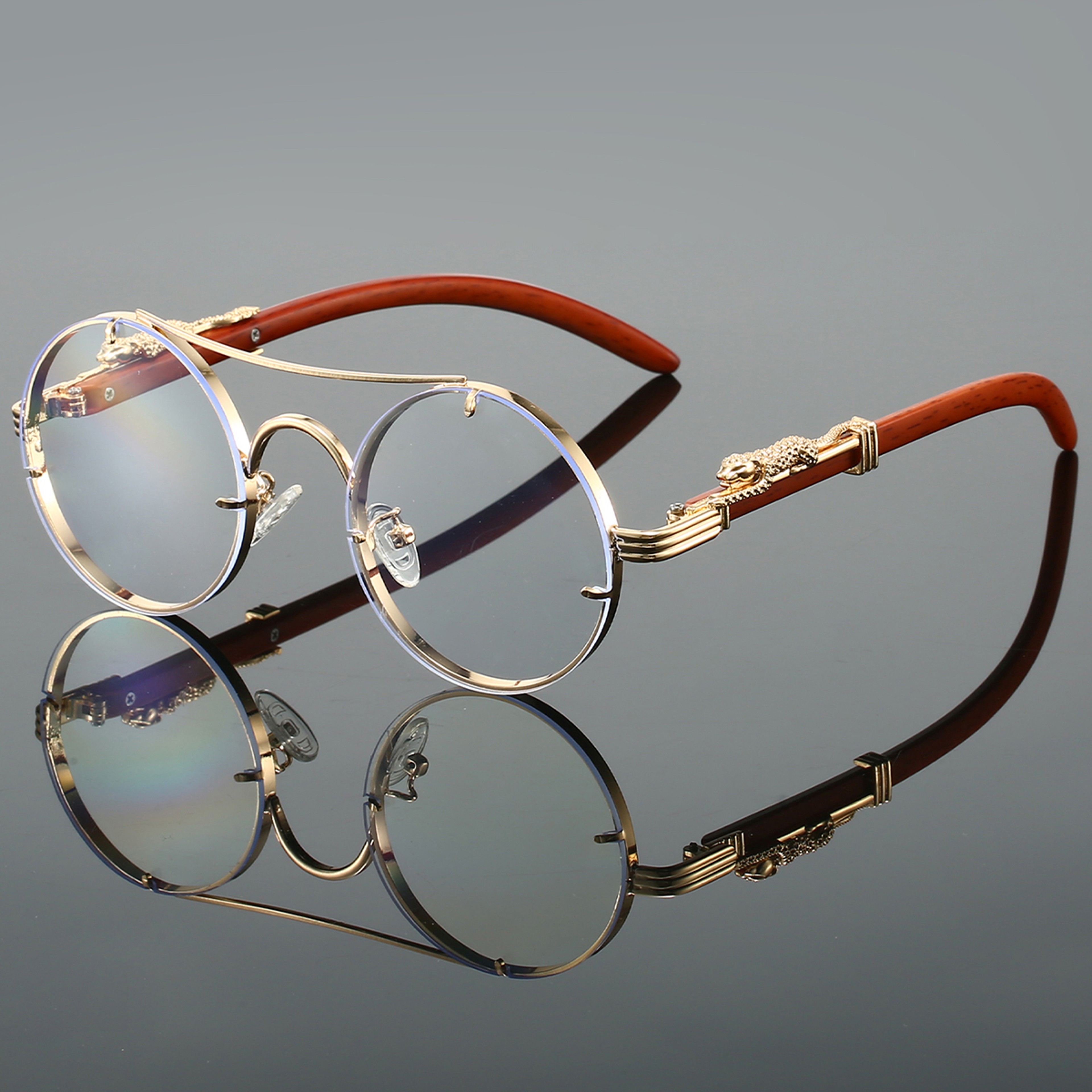 Aura Vintage Round Sunglasses  Retro Double Bridge Sunglasses  Trendy Unisex Shades 5