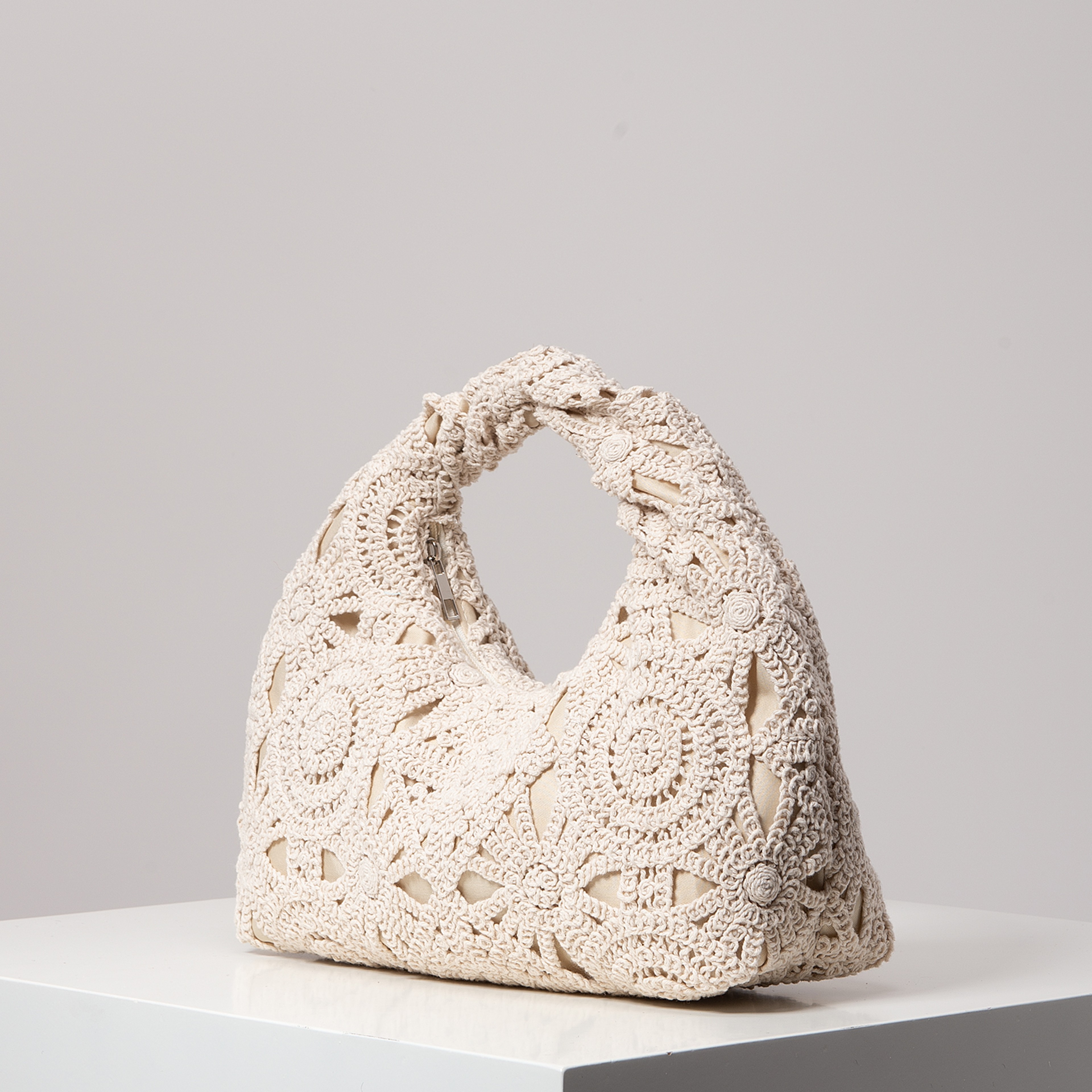 Boho Beach Bag HandWoven Crochet Tote Bag For Summer Travel 1