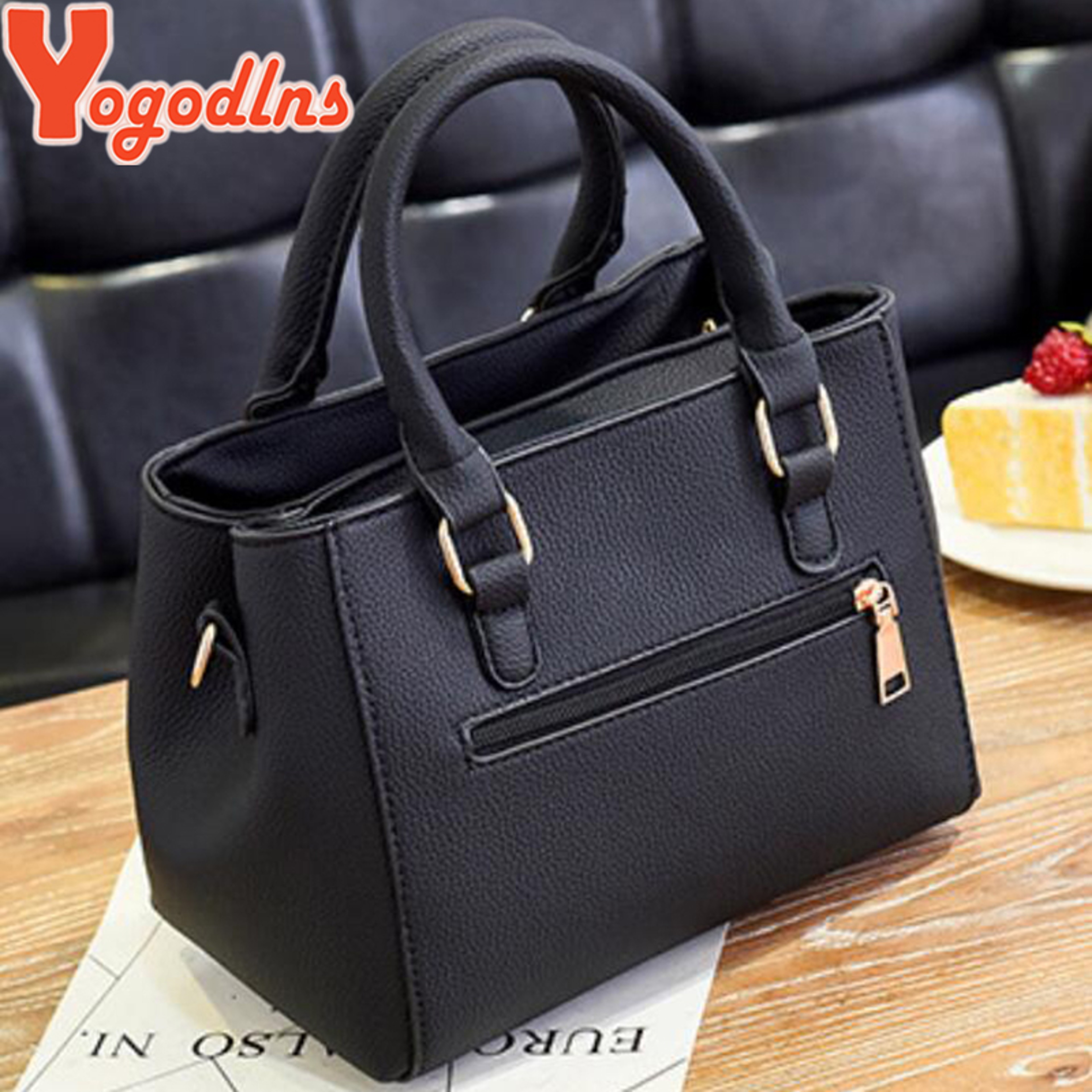 Yogodlns Elegant Women Embossed Shoulder Bag and Fashion Crossbody Bag with Beading Pendant – view 4