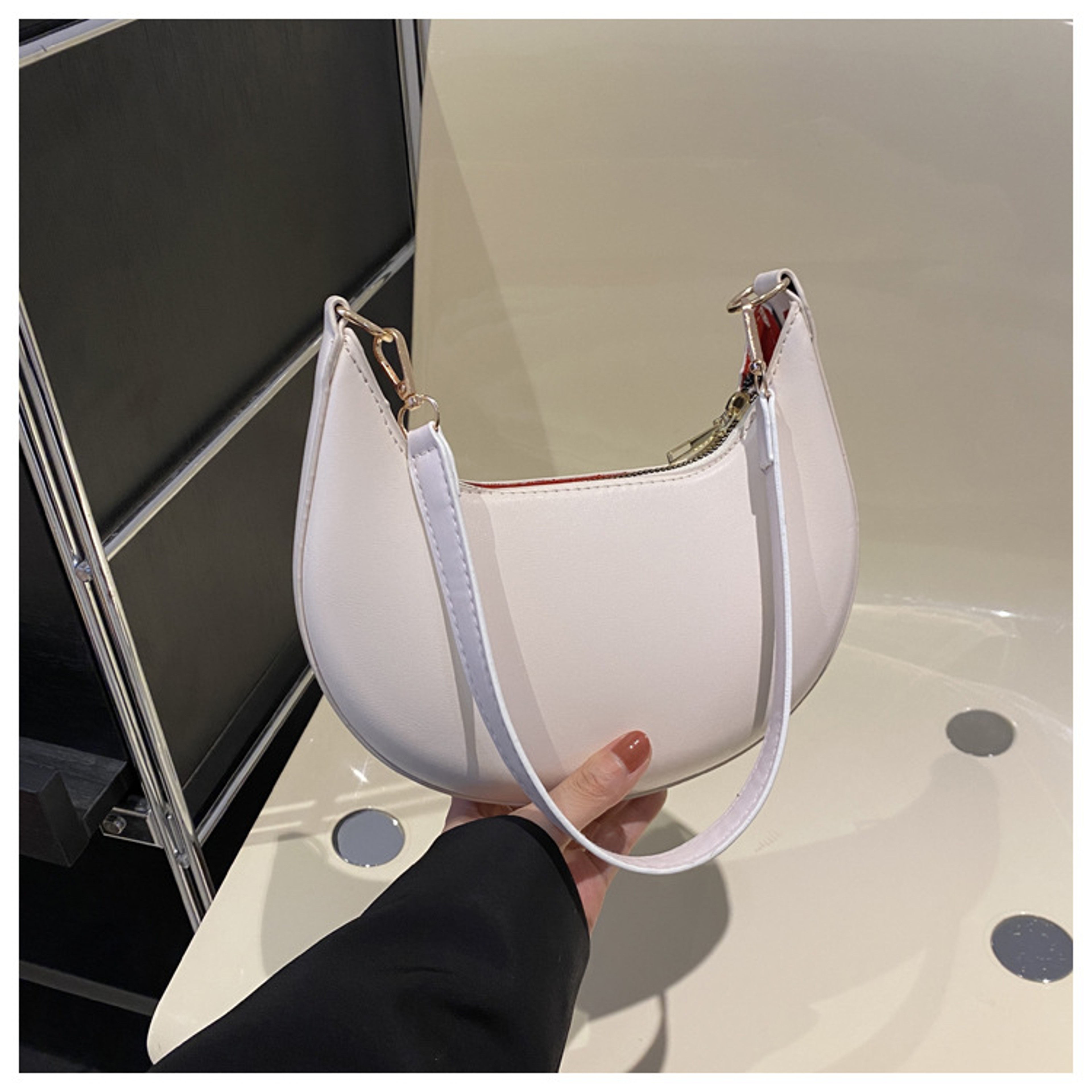 Luxury Moon Shaped Shoulder Bag for Women Elegant Lady Handbag – view 7