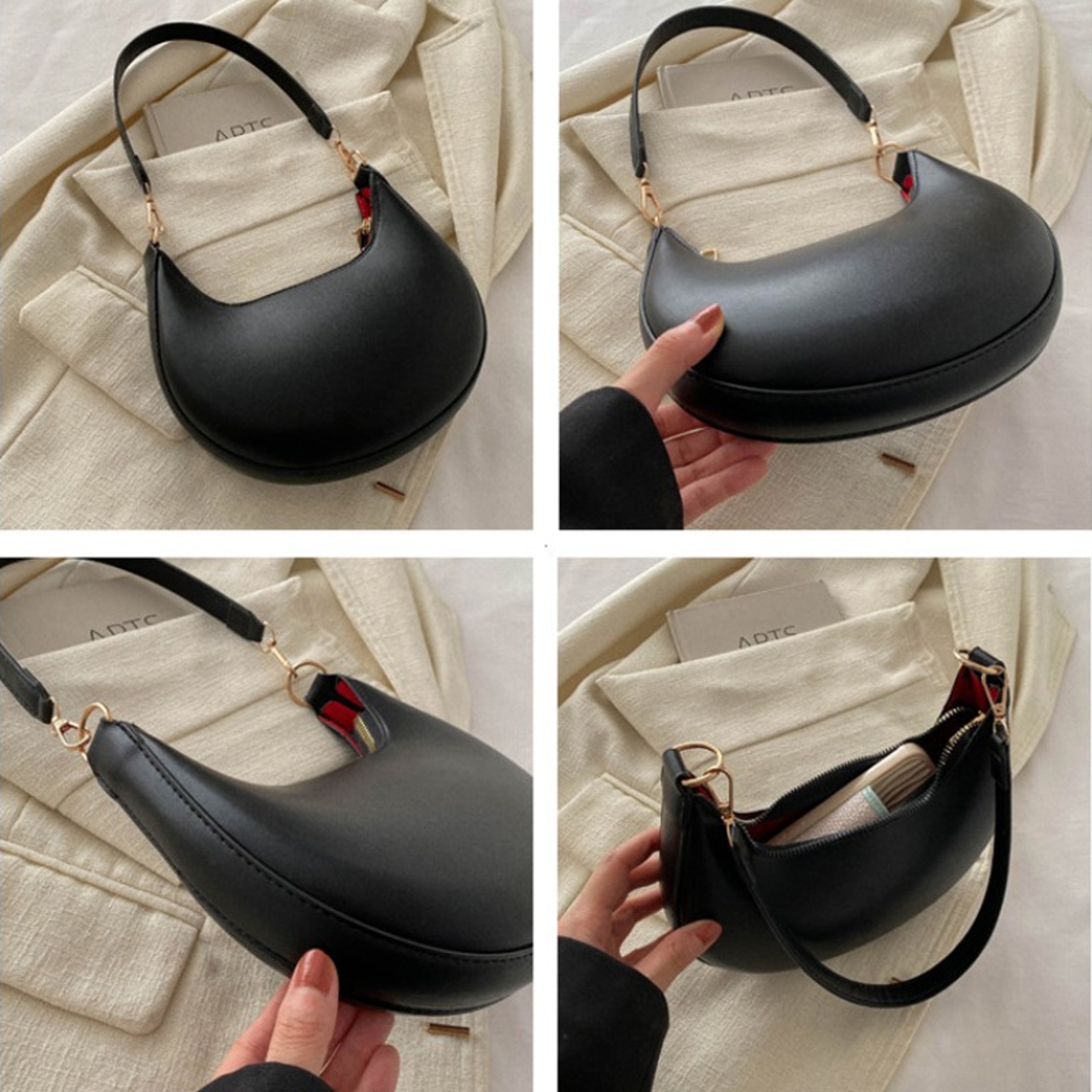 Luxury Moon Shaped Shoulder Bag for Women Elegant Lady Handbag – view 6