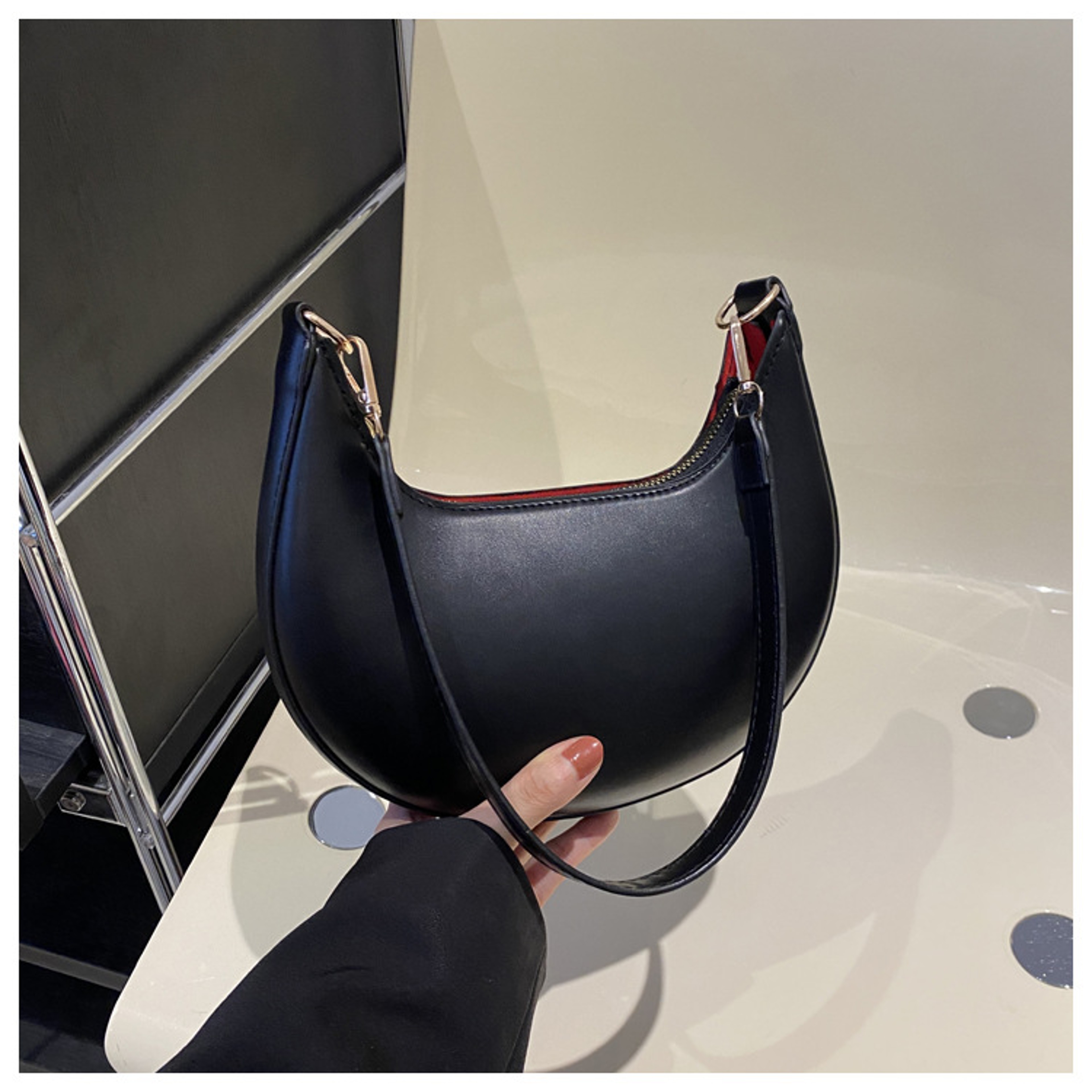 Luxury Moon Shaped Shoulder Bag for Women Elegant Lady Handbag – view 11